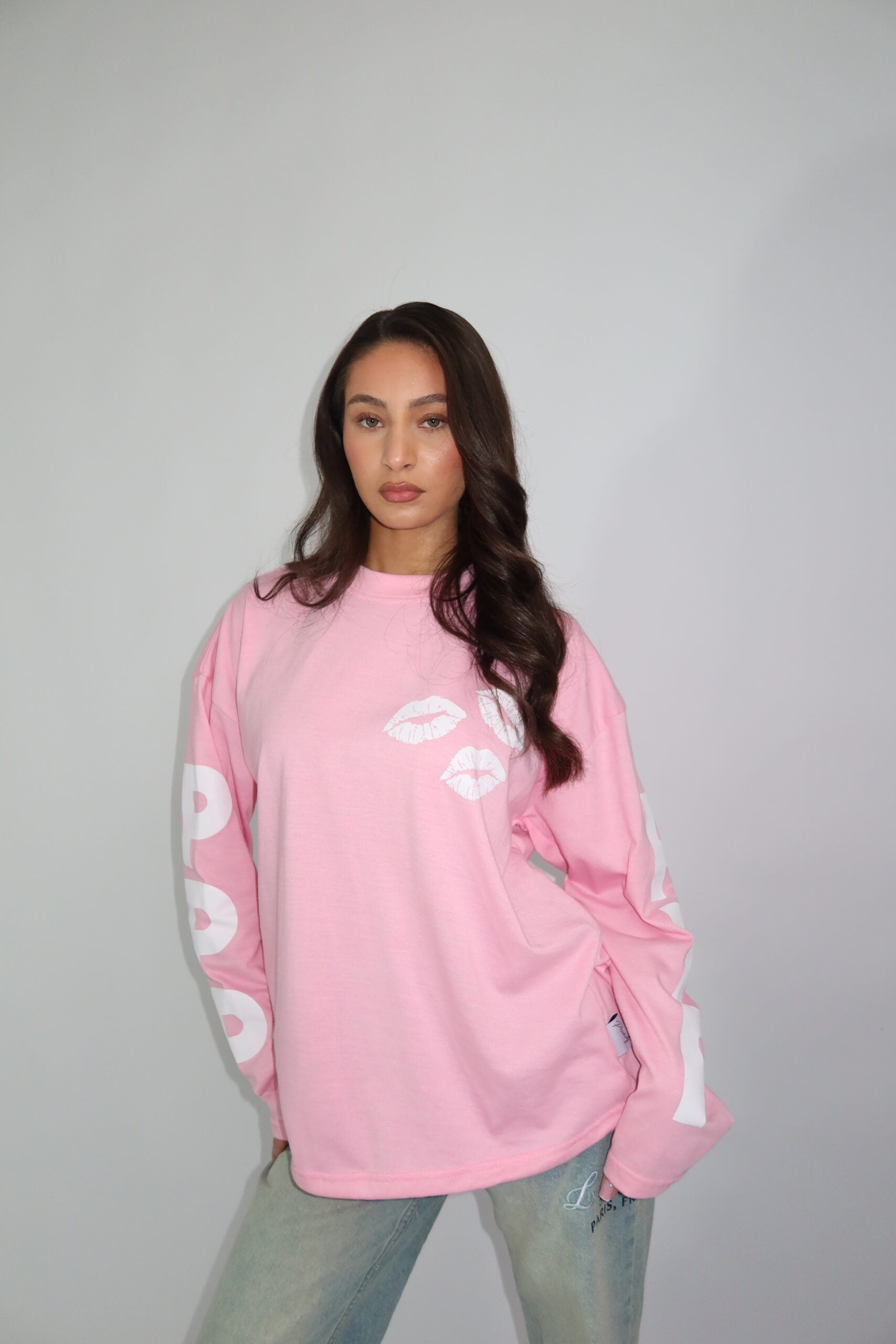 PRIORITY LONGSLEEVE PINK/WHITE