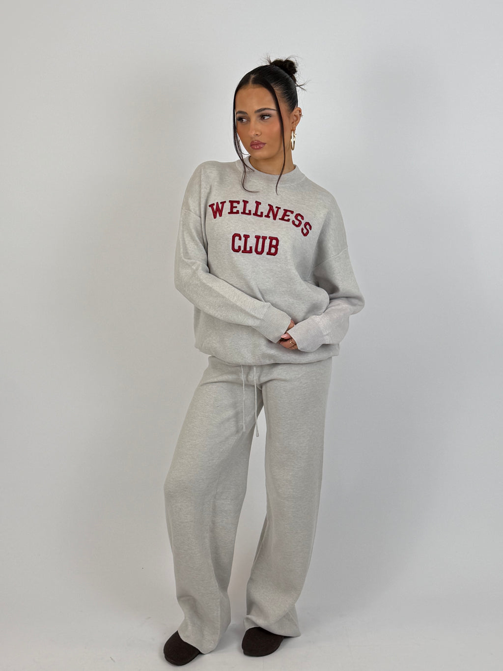 NAOMI COSY SET GREY/RED