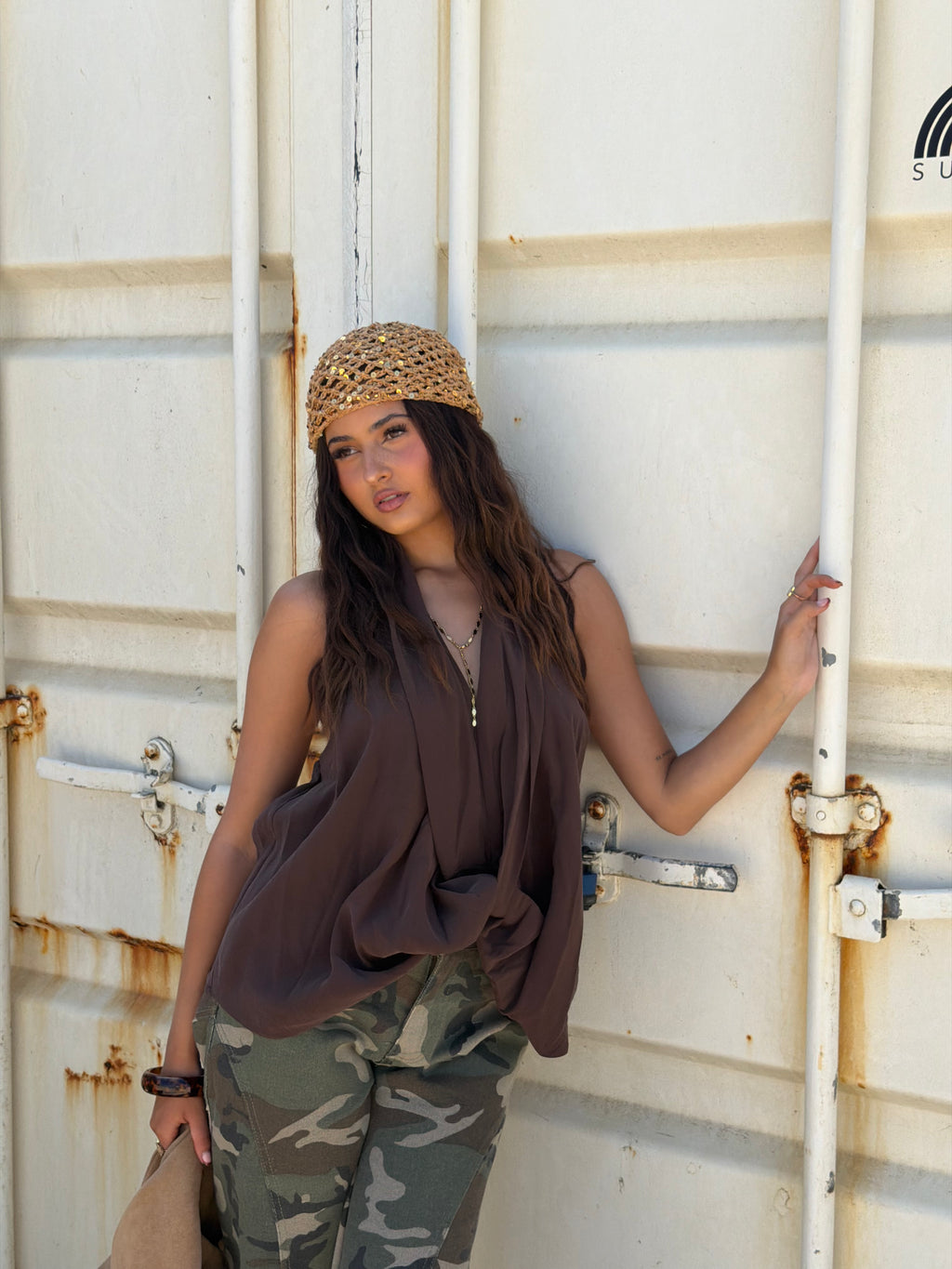 GILENE TOP BROWN