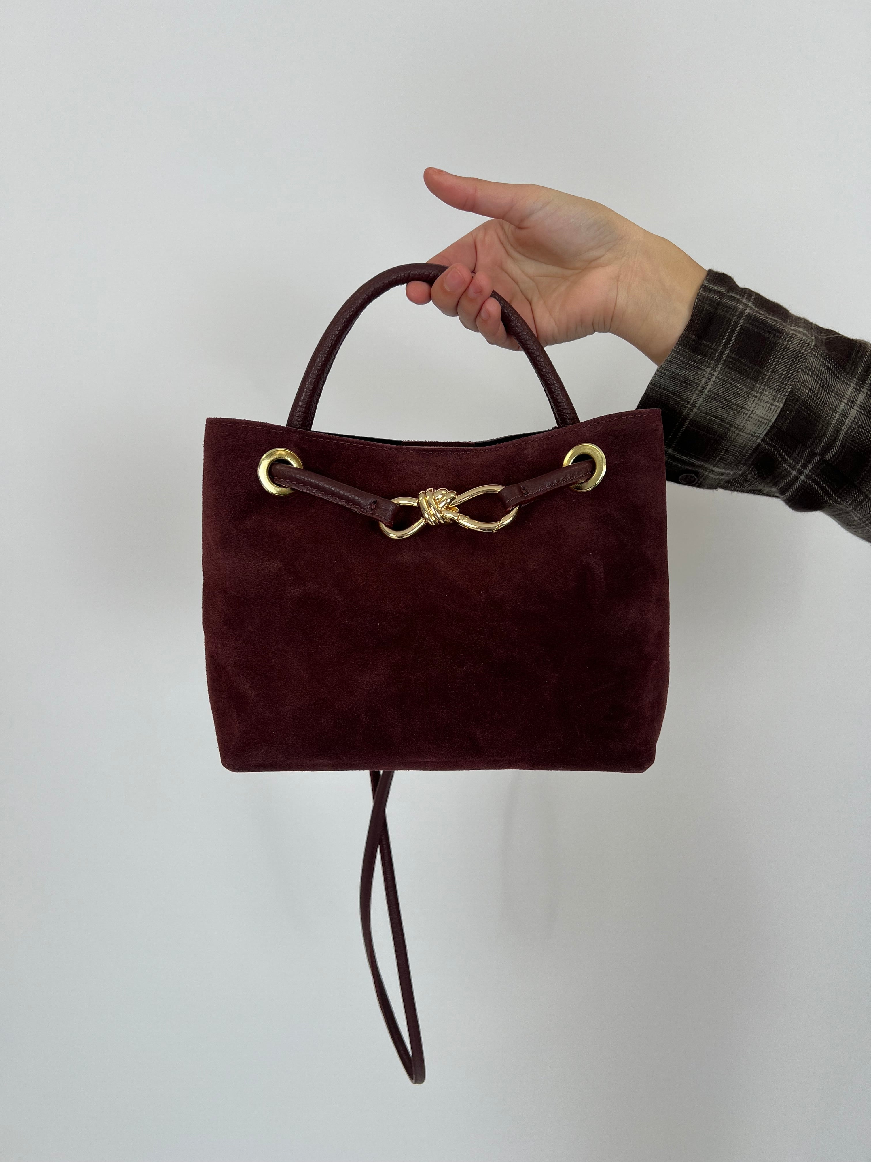 ADRIANA REAL SUÈDE BAG BORDEAUX
