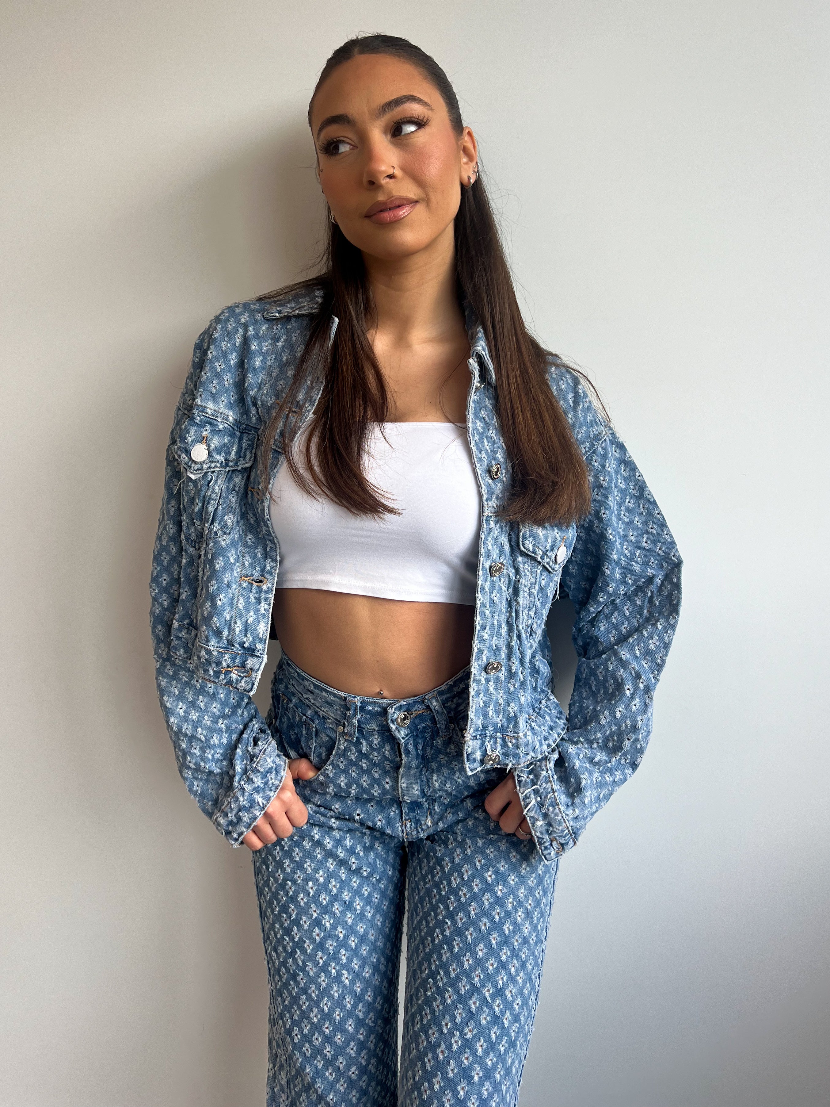 PATTERN DENIM JACKET