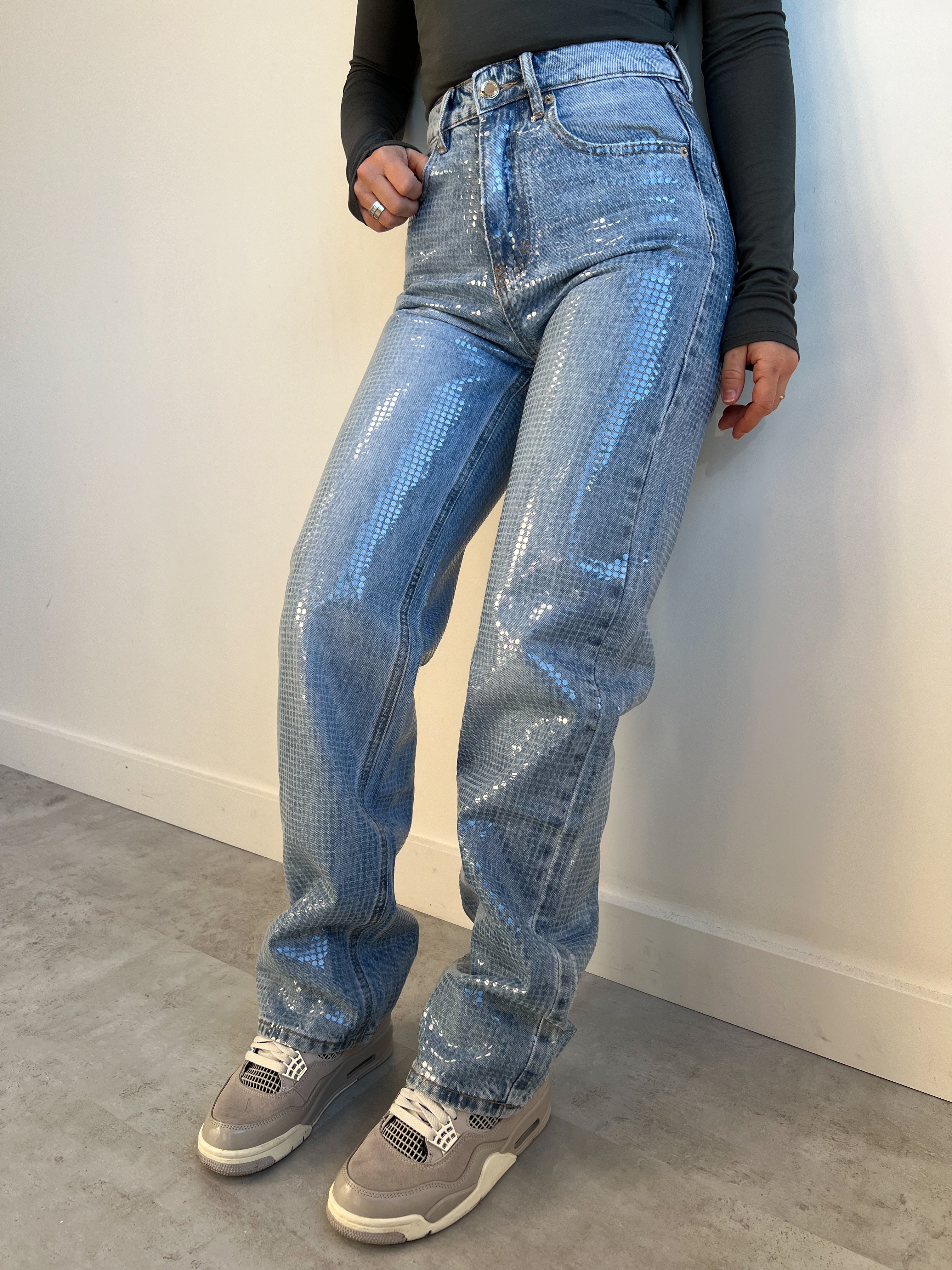 BLUE SEQUIN JEANS