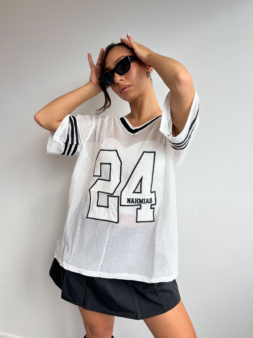 MESH JERSEY WHITE/BLACK