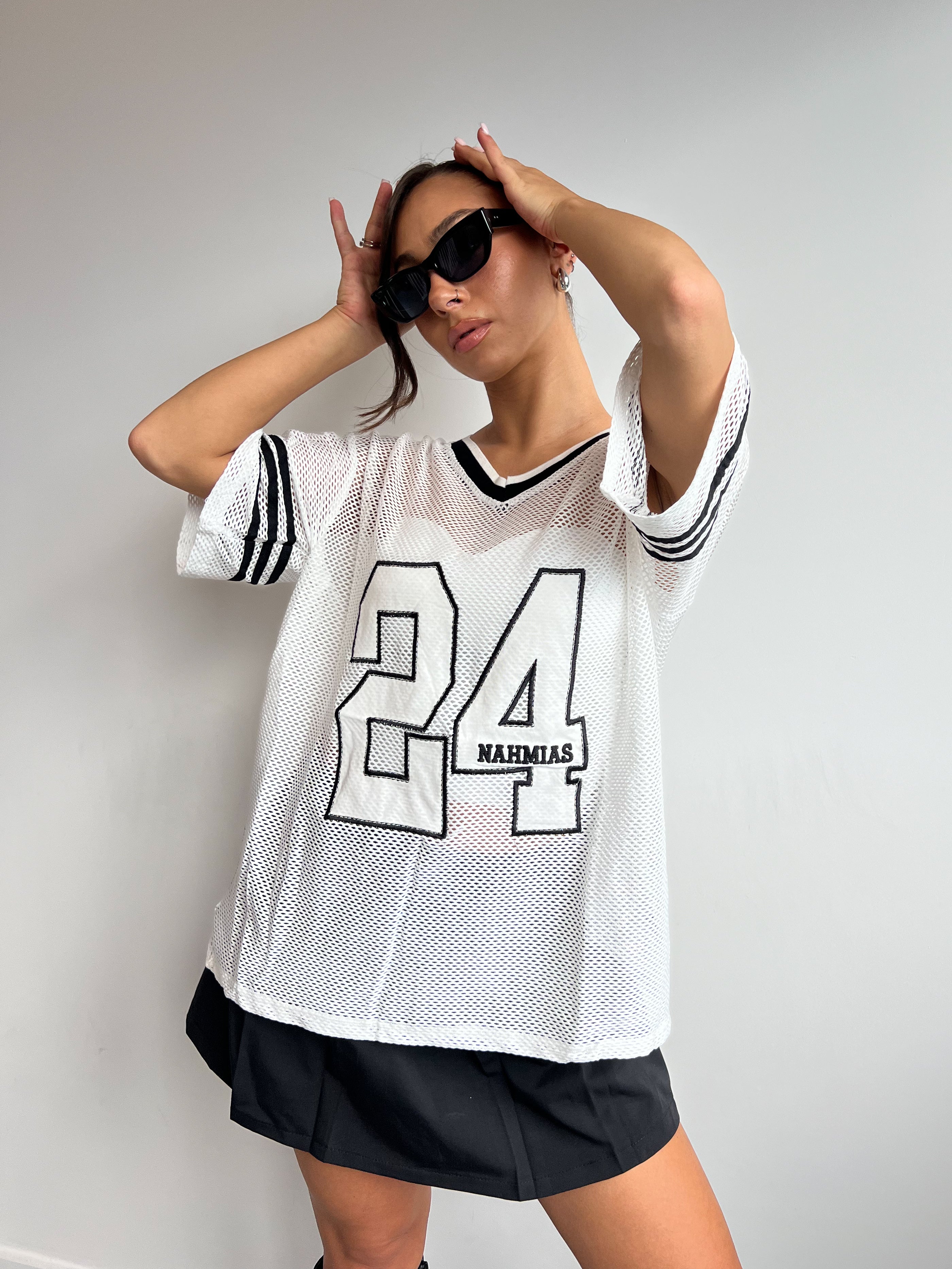 MESH JERSEY WHITE/BLACK