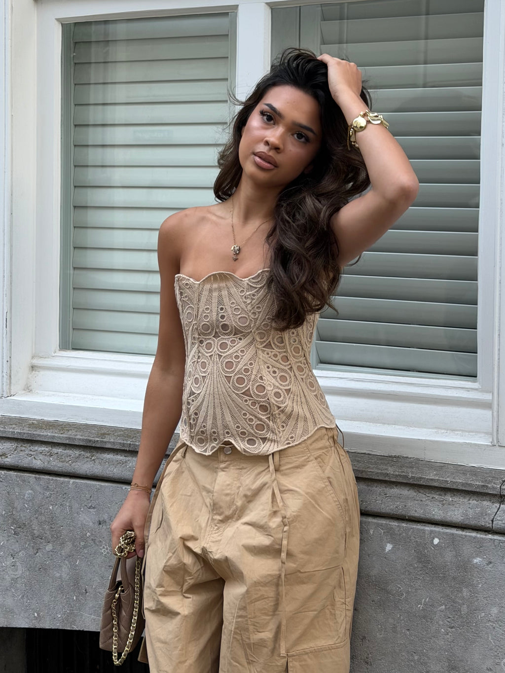 LACE CORSET BEIGE