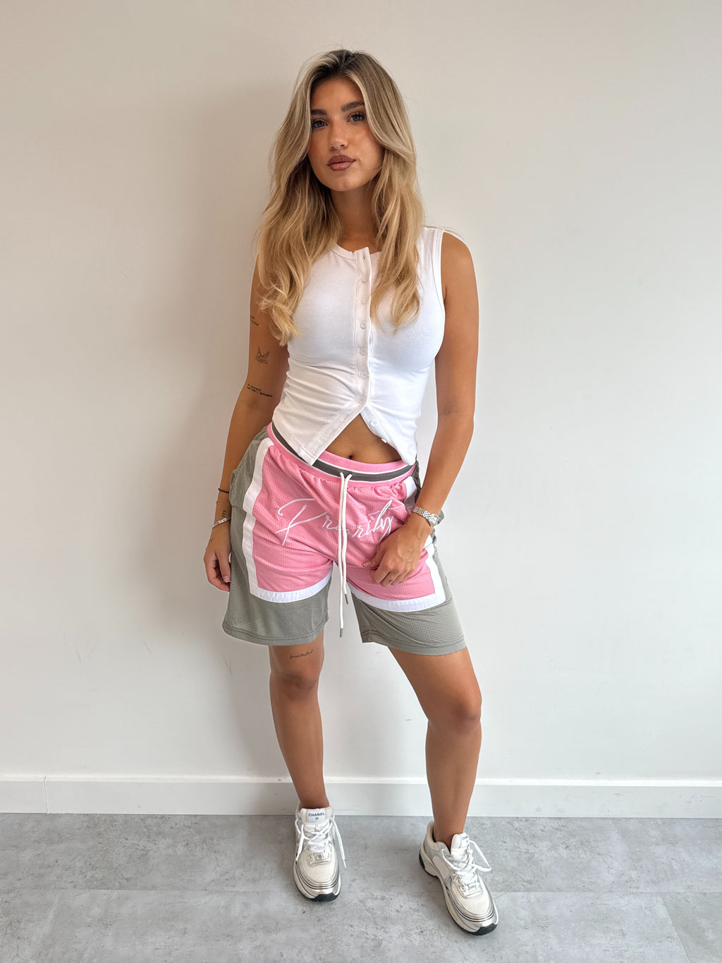 PRIORITY JERSEY LONG SHORT PINK