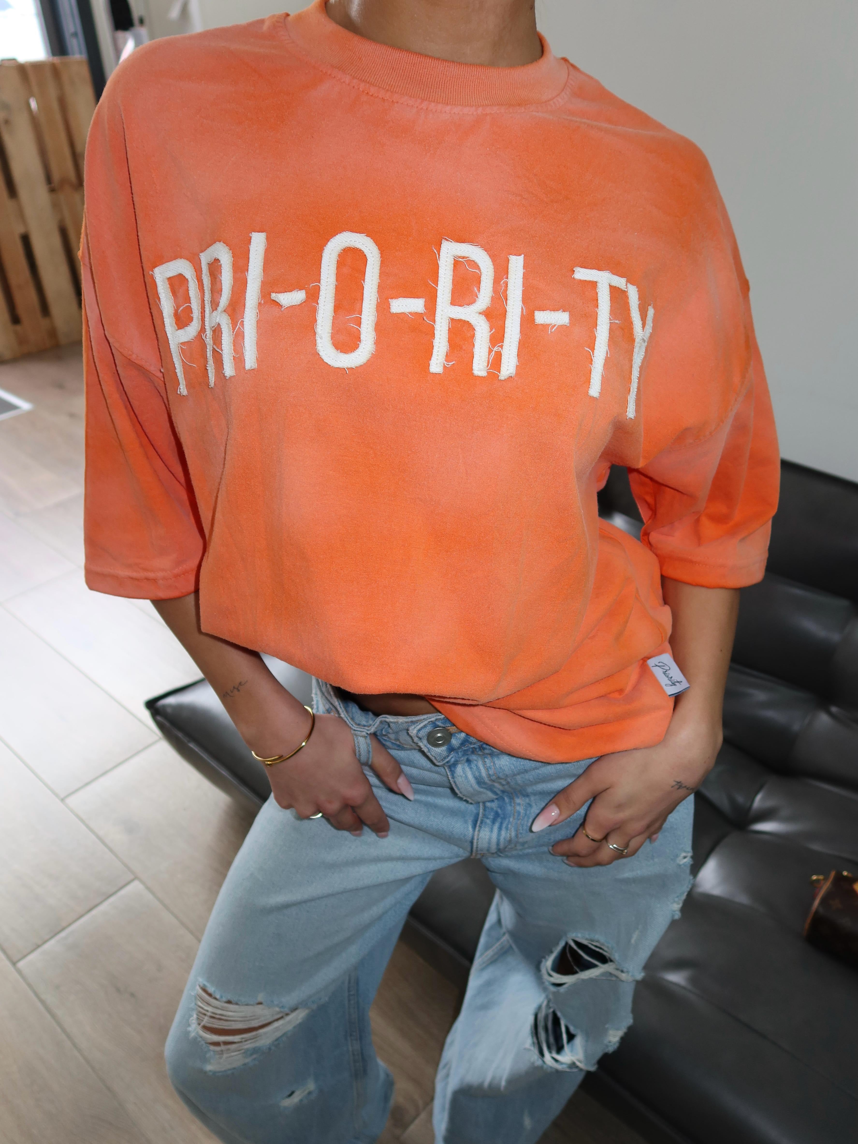 WASHED PRIOR TEE ORANGE