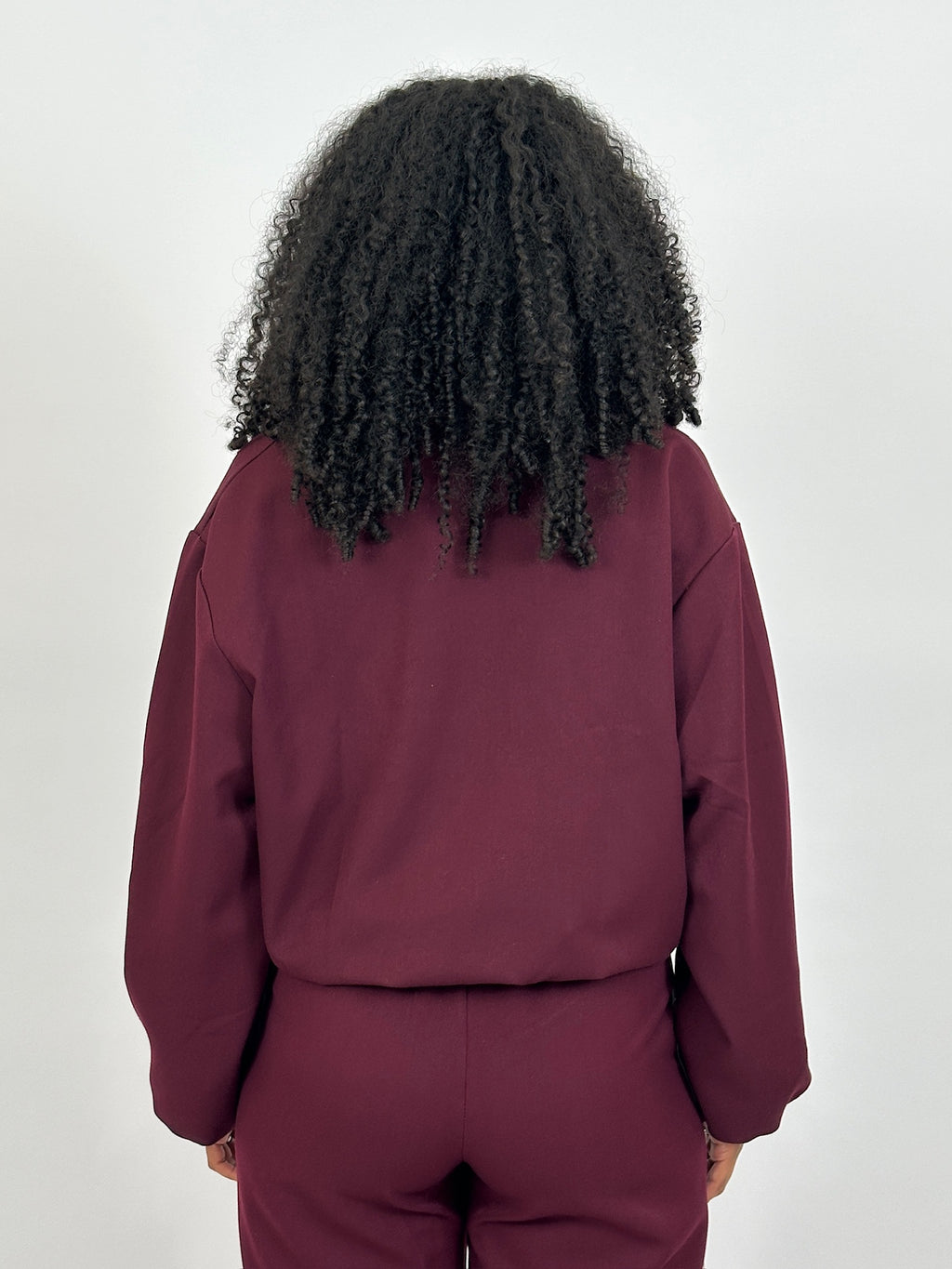 STRIPED PANTALON JOGGER BORDEAUX