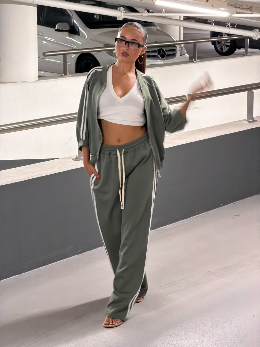 JEADY STRIPED SET GREEN