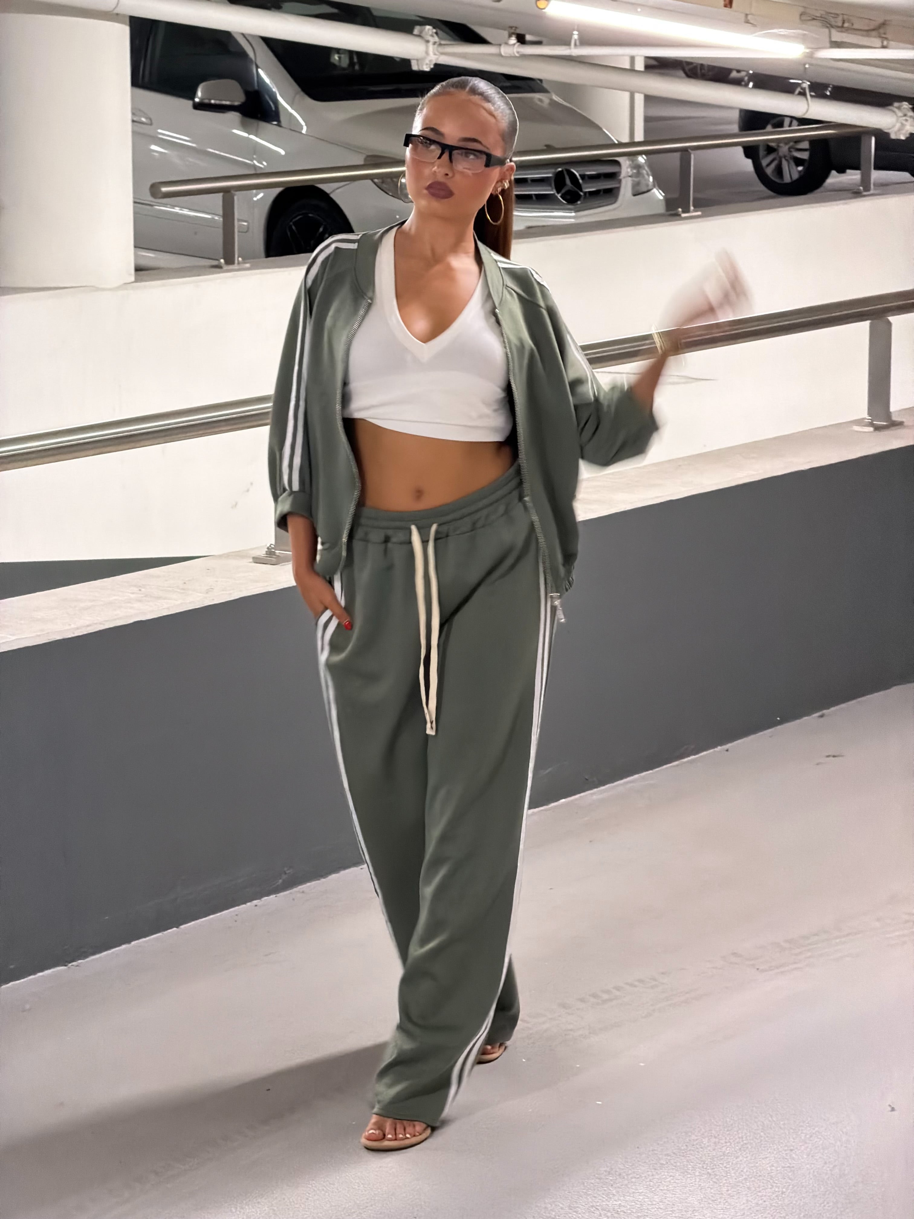 JEADY STRIPED SET GREEN