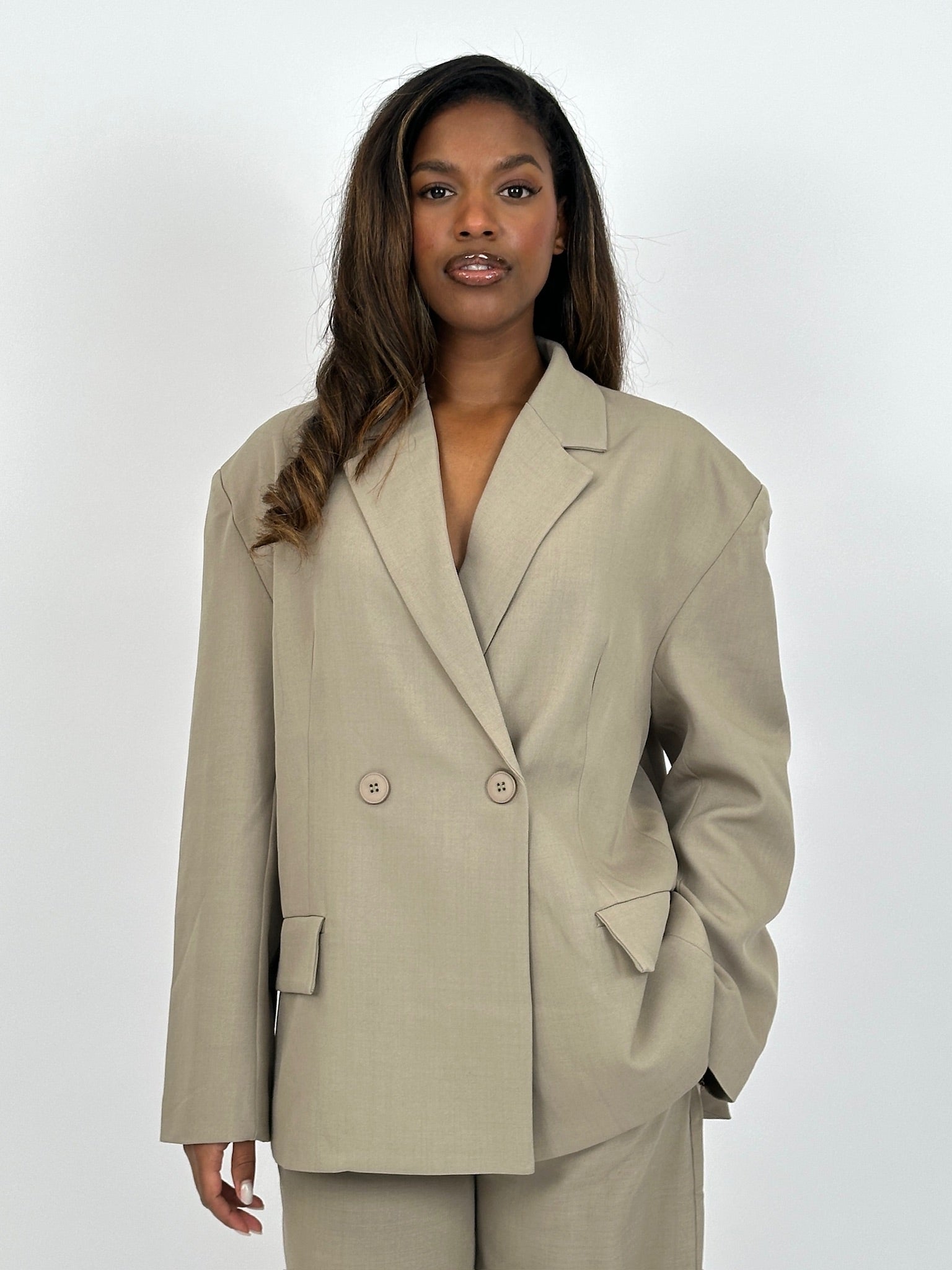 MUSTHAVE BAGGY BLAZER TAUPE