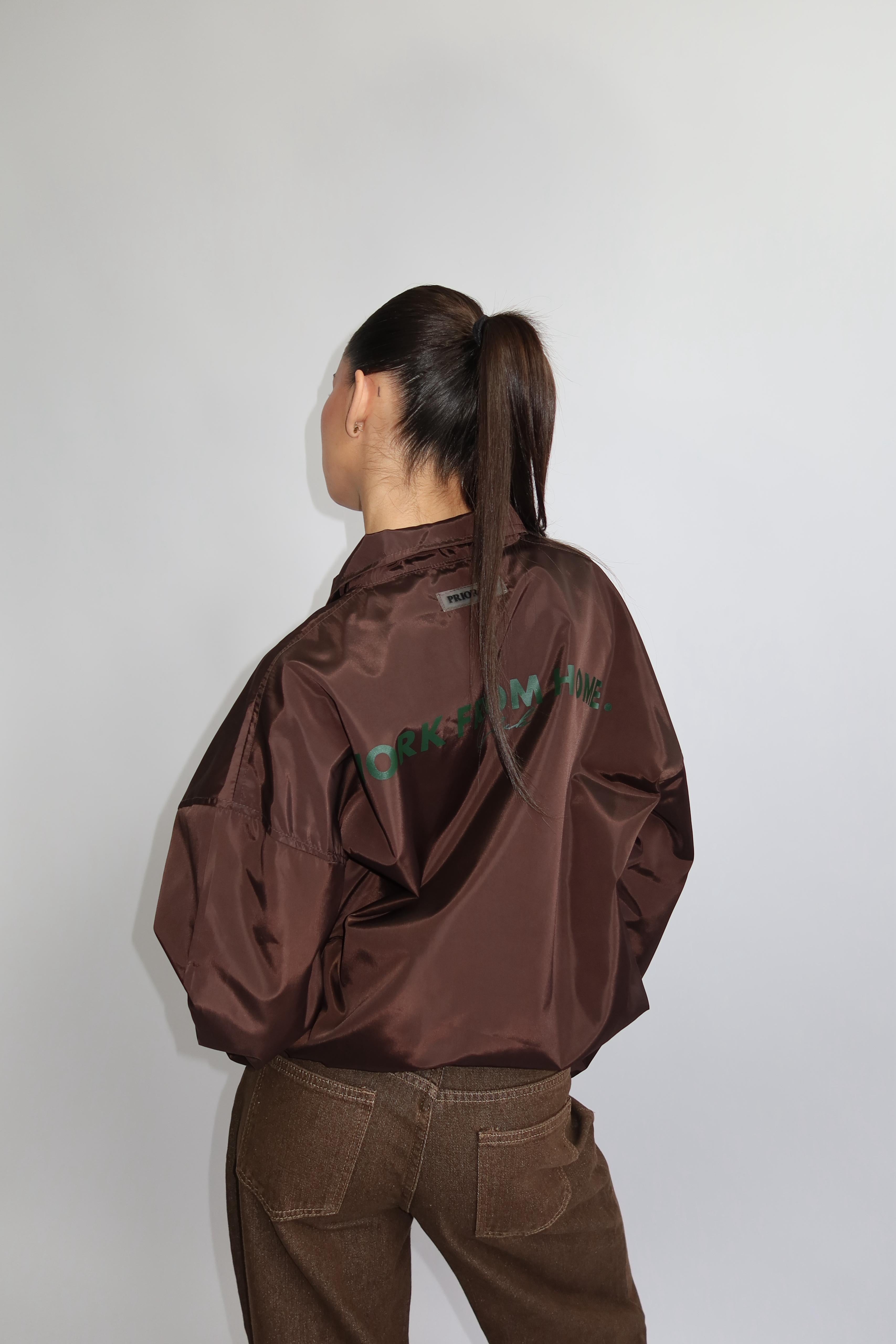 WORK FROM HOME WINDBREAKER JACKET CHOCO