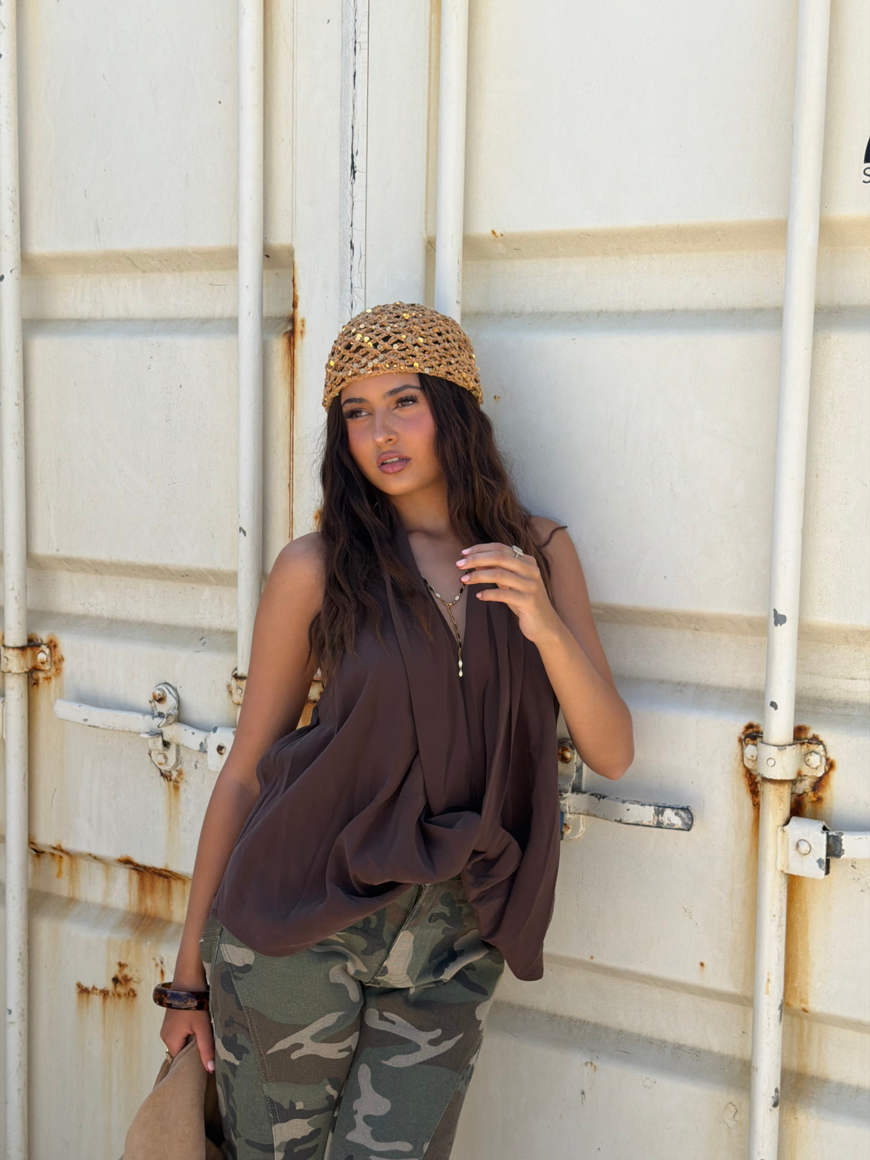 GILENE TOP BROWN