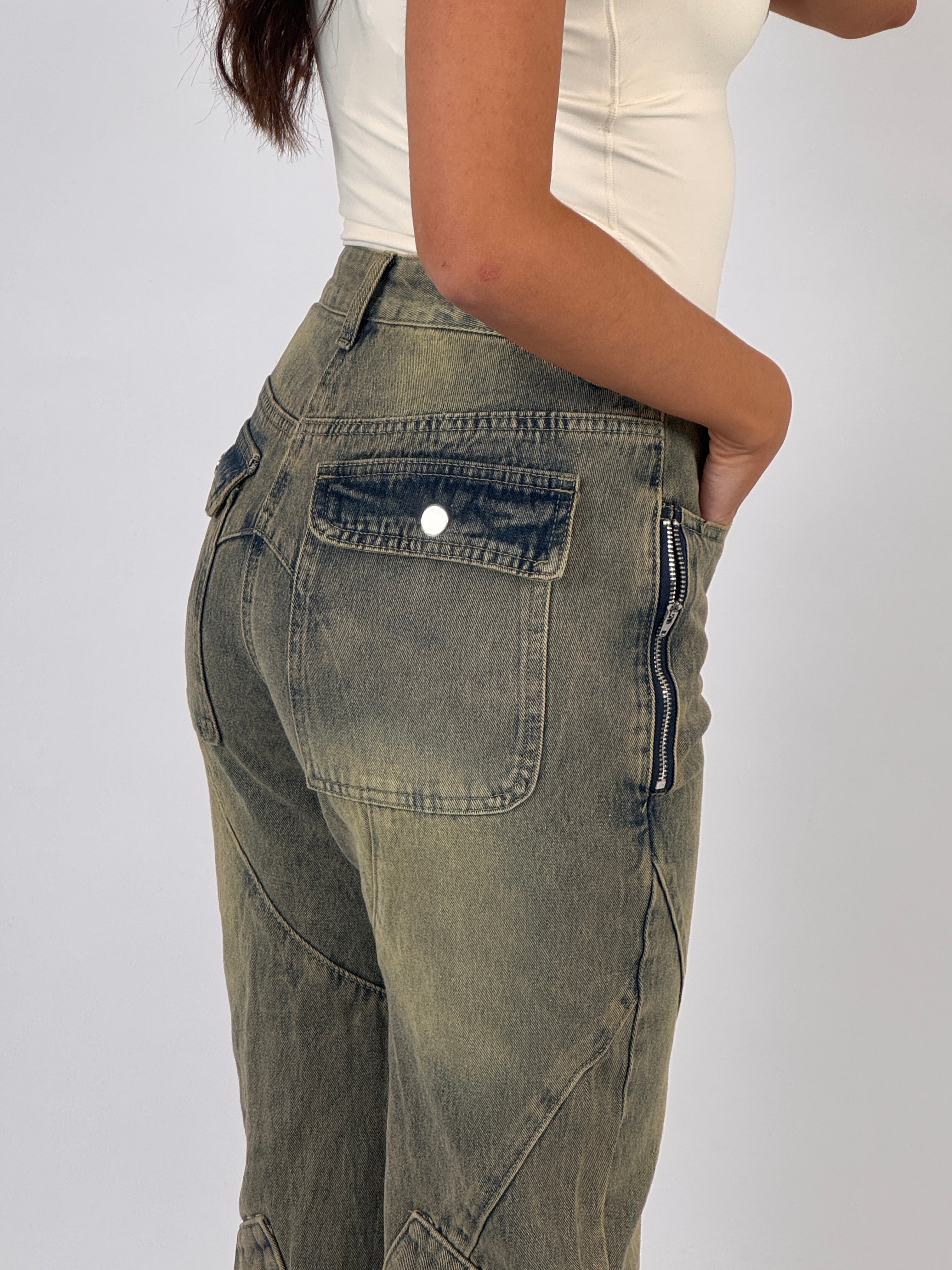 ZIP POCKET VINTAGE JEANS SIZE S
