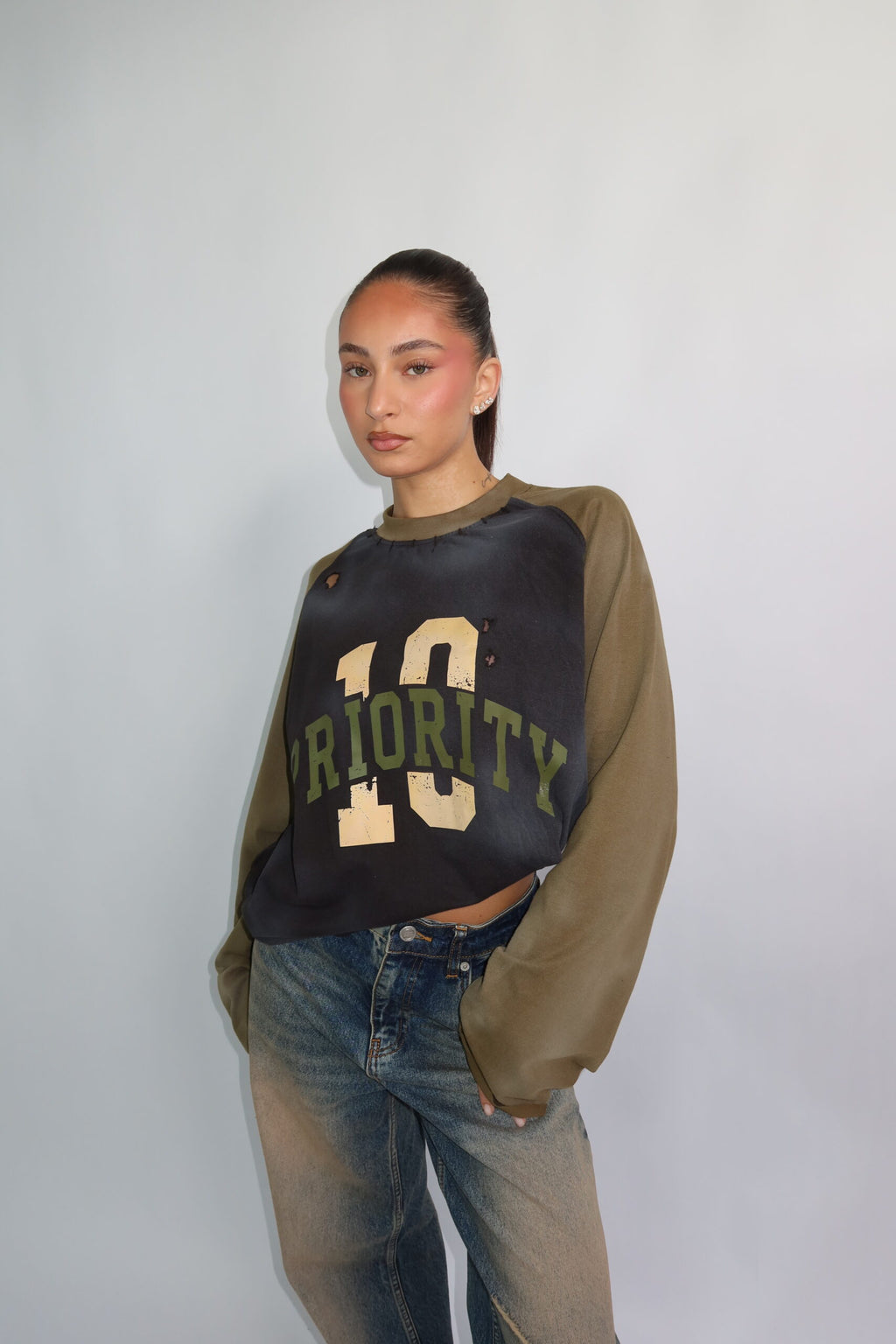 TWO TONE LONGSLEEVE ARMY