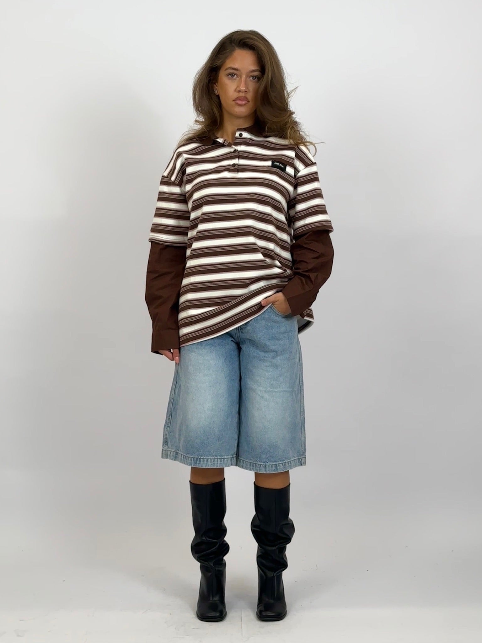 MIMI INSPIRED SHIRT LONGSLEEVE BROWN