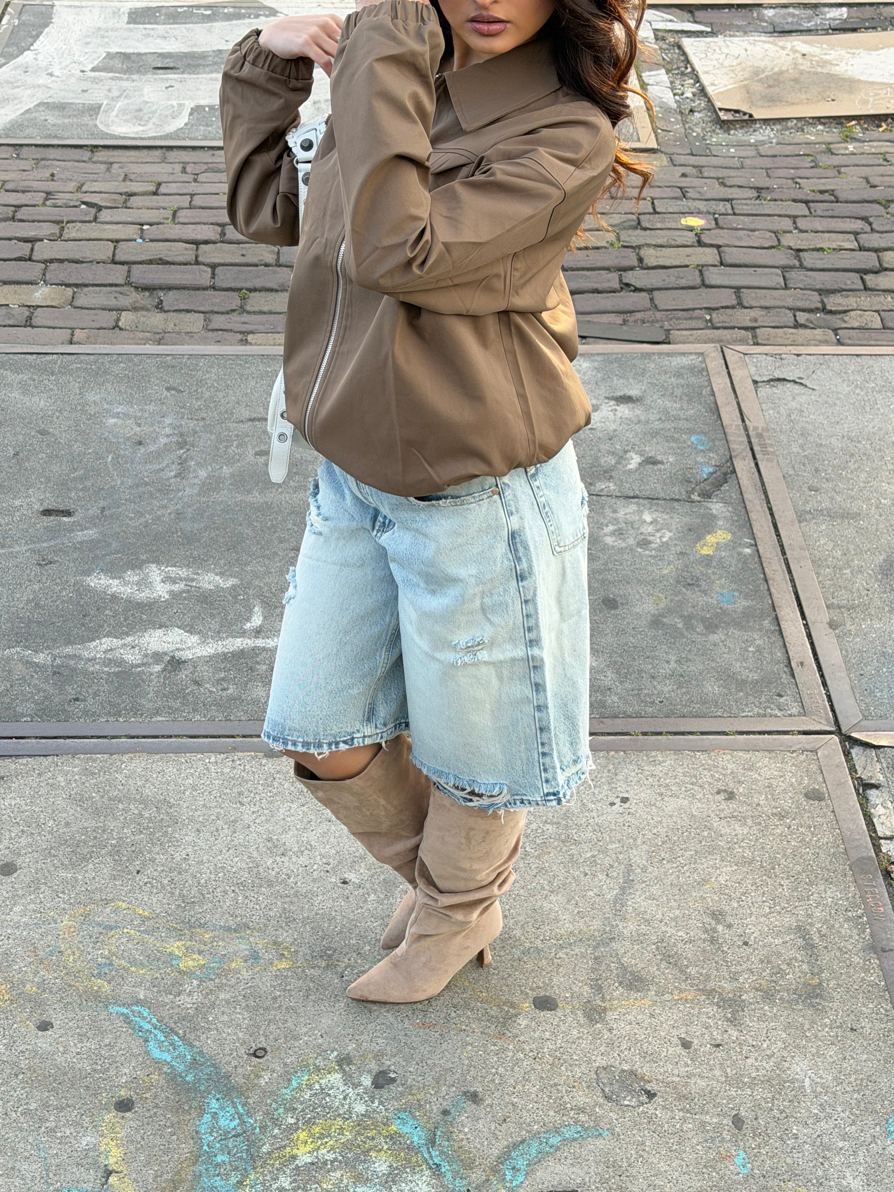 DINA DENIM JORTS