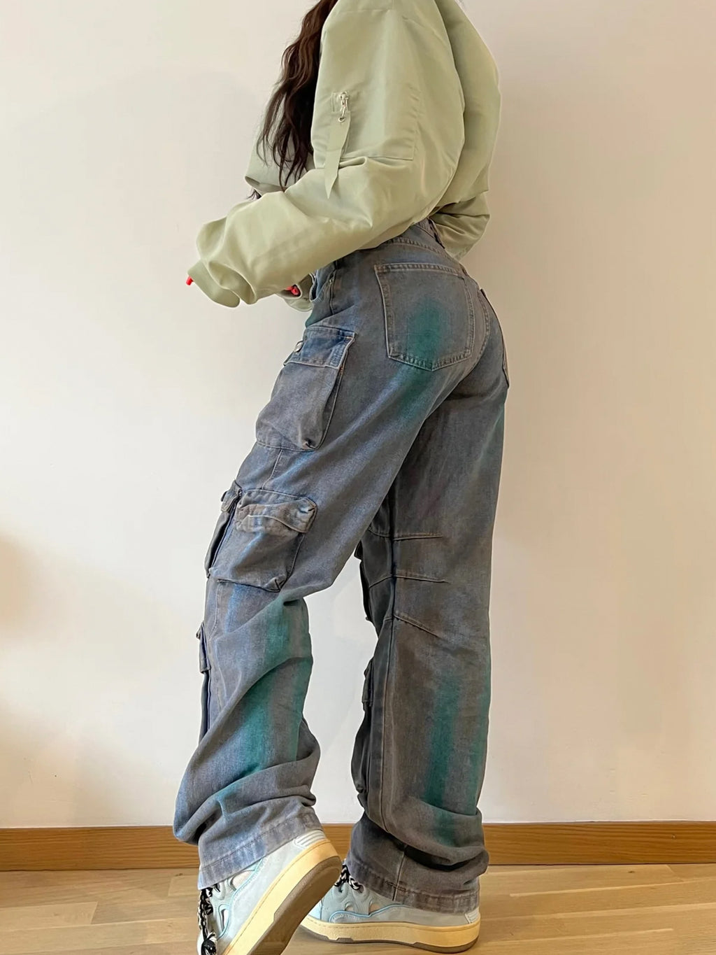 ATTICO INSPIRED MULTI POCKET CARGO GREEN