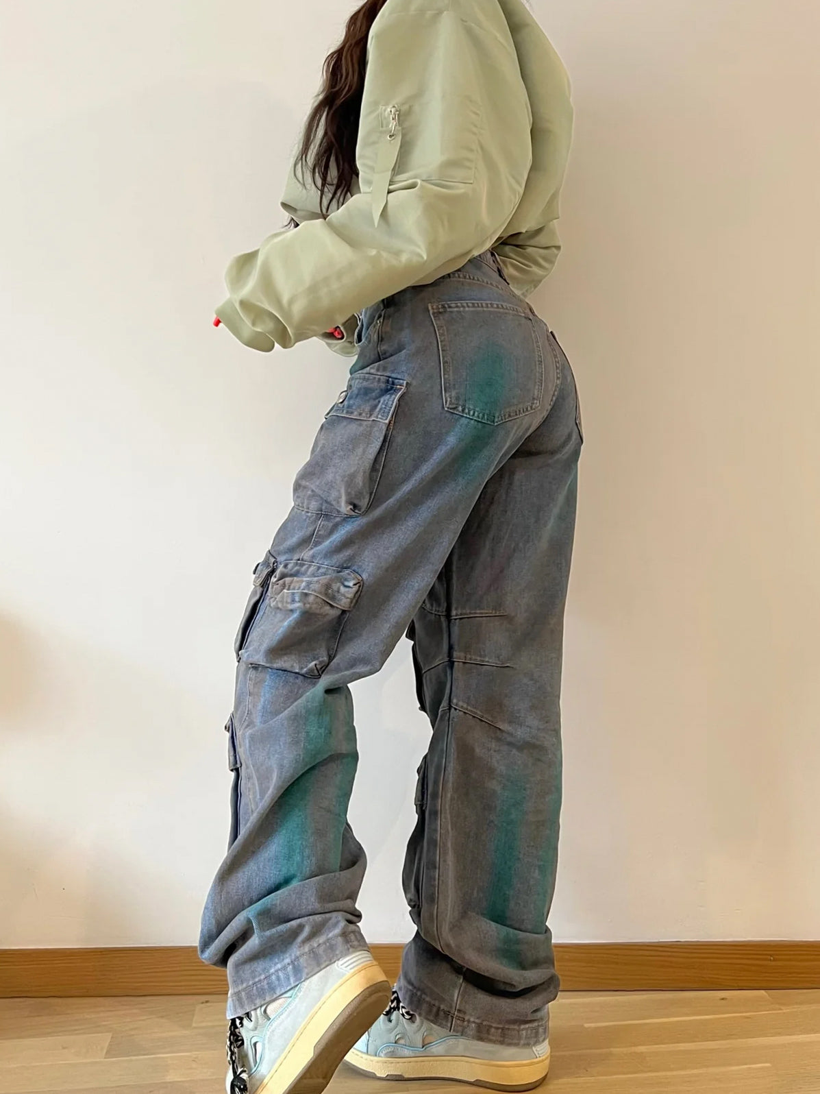 ATTICO INSPIRED MULTI POCKET CARGO GREEN