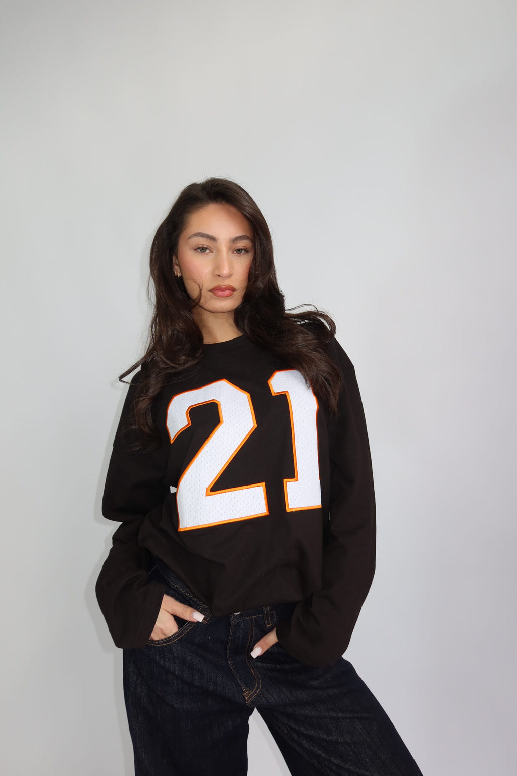 21 LONGSLEEVE BLACK ORANGE WK