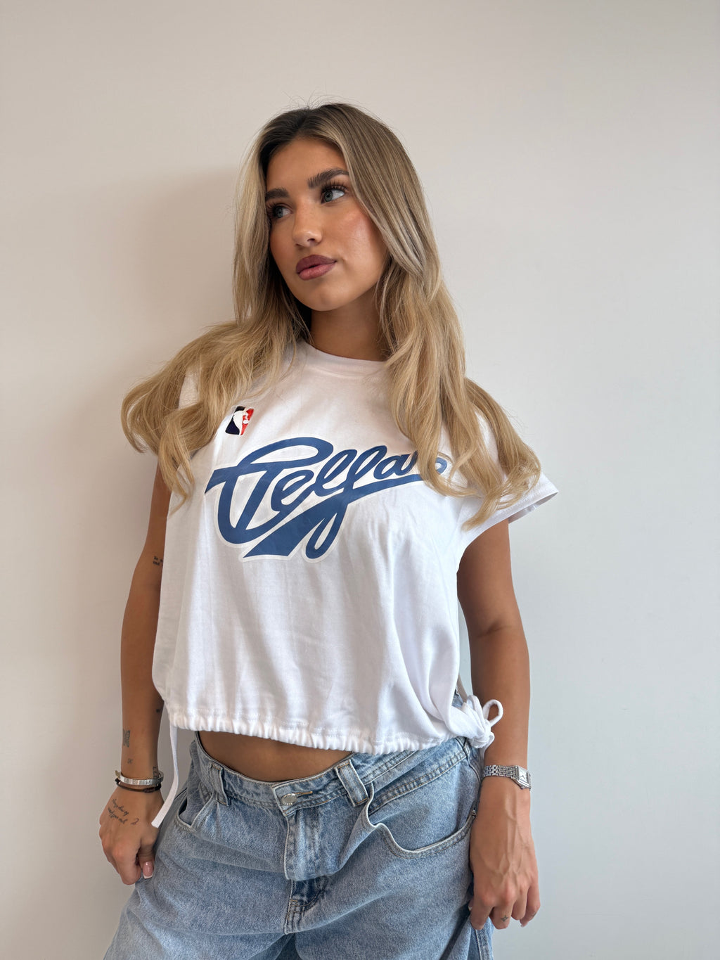 BASEBALL LOOSE TOP WHITE