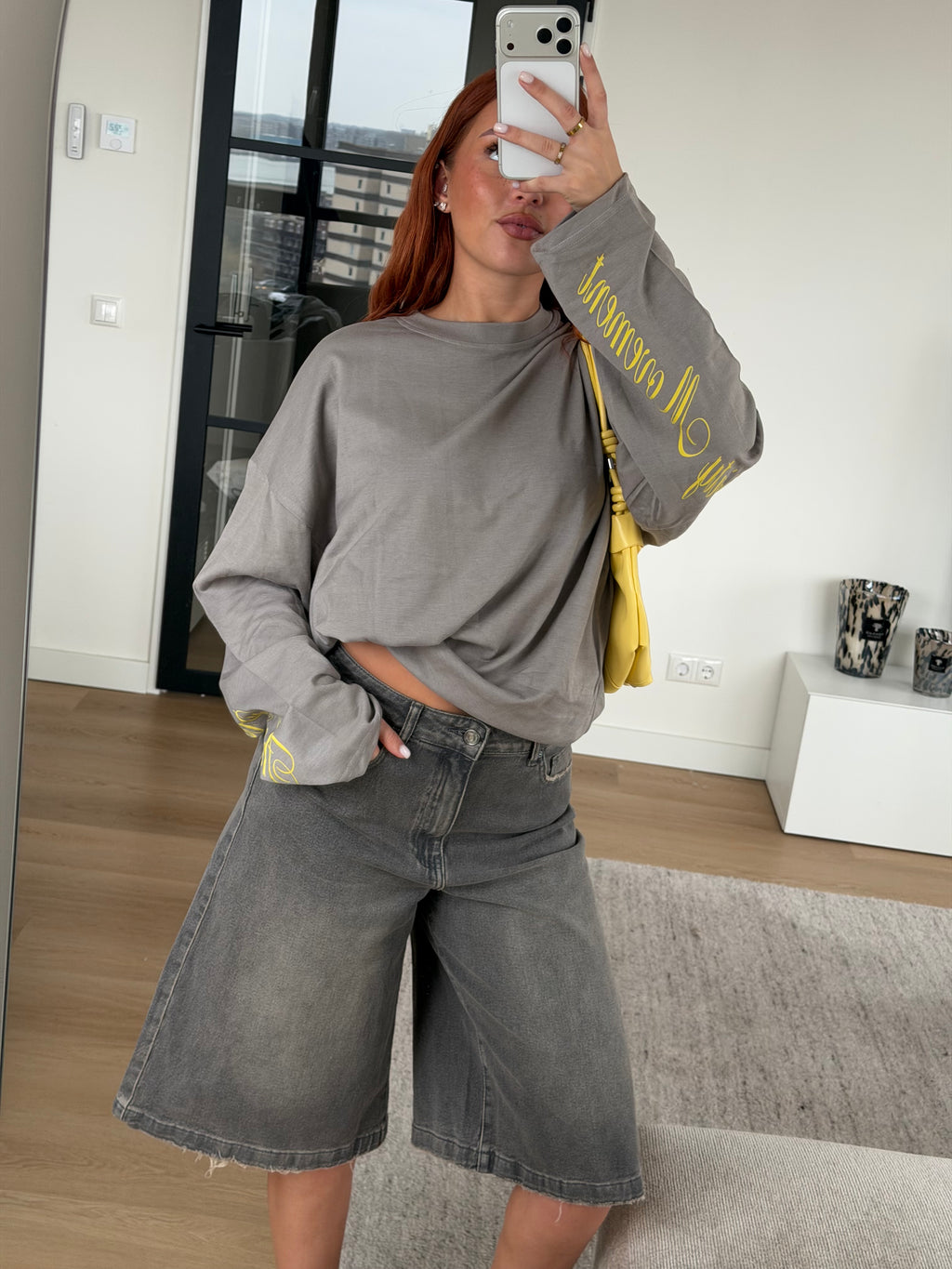 MOVEMENT LONGSLEEVE TAUPE/YELLOW