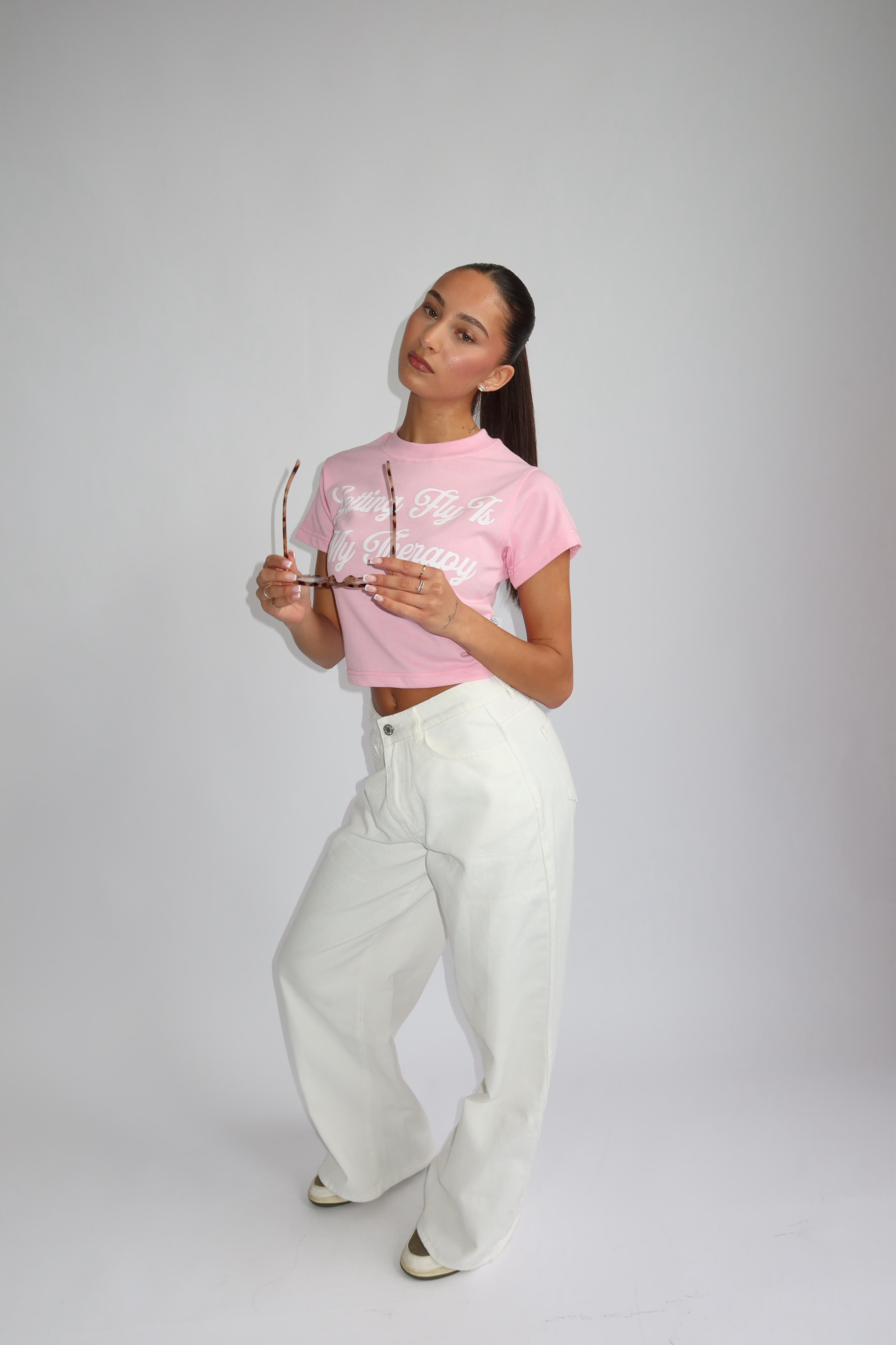 GETTING FLY BABY TEE PINK