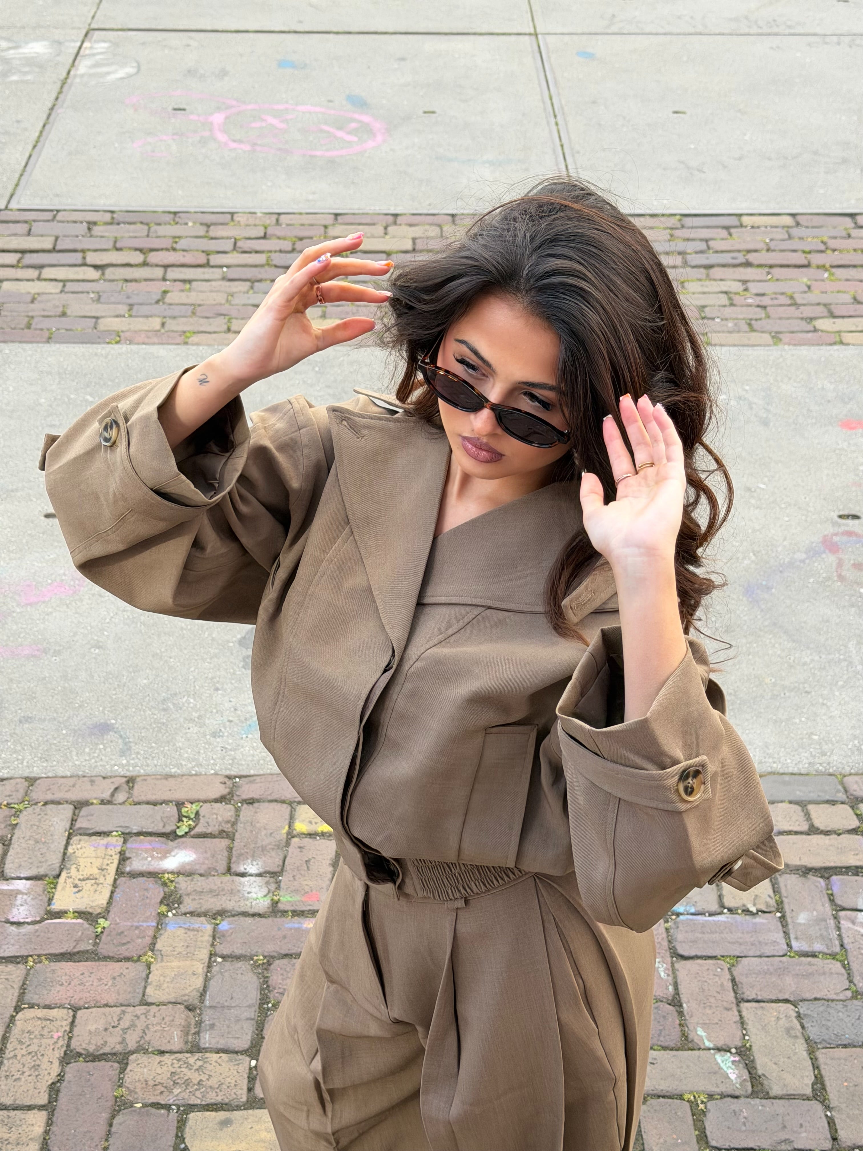 SUMMER JACKET BROWN MELANGE