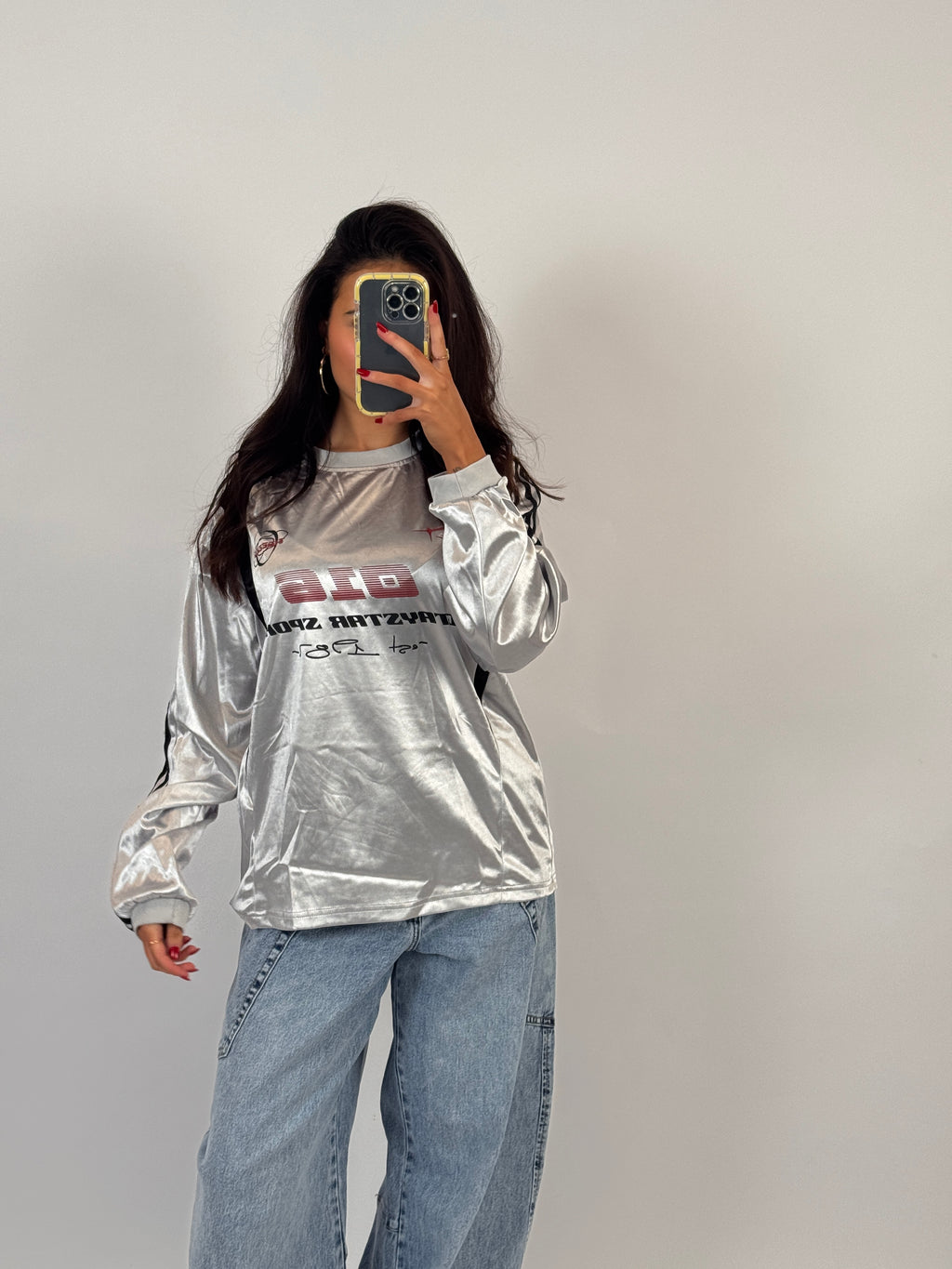 SILVER LONGSLEEVE JERSEY SIZE M