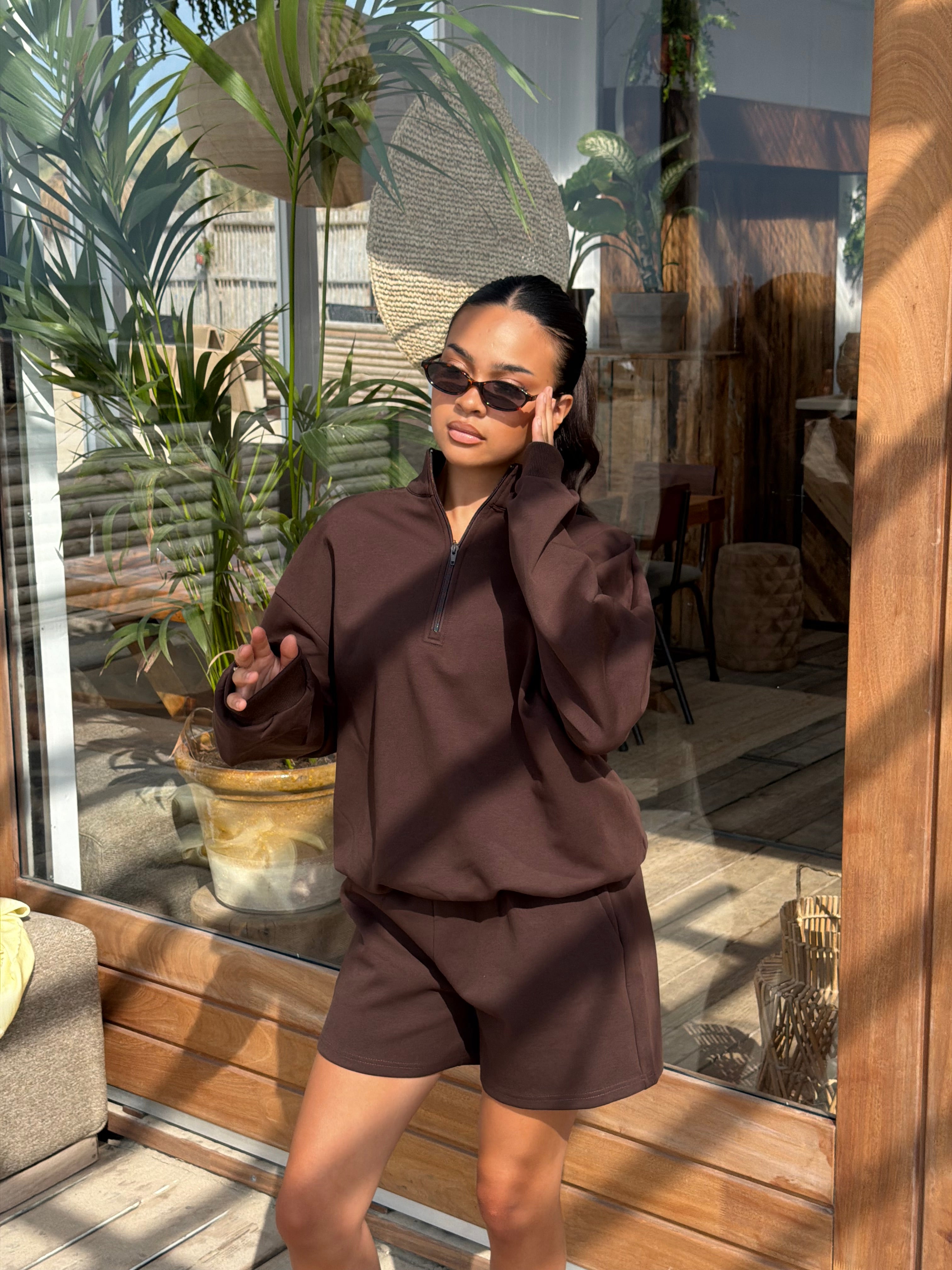 BRIANNA CHILL SET CHOCO