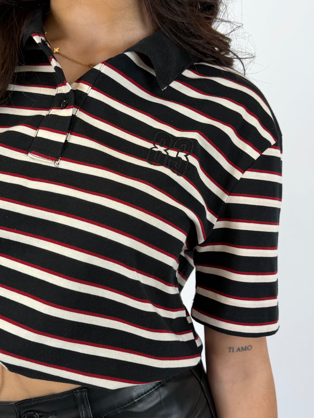 ADJUSTABLE POLO BLACK/RED