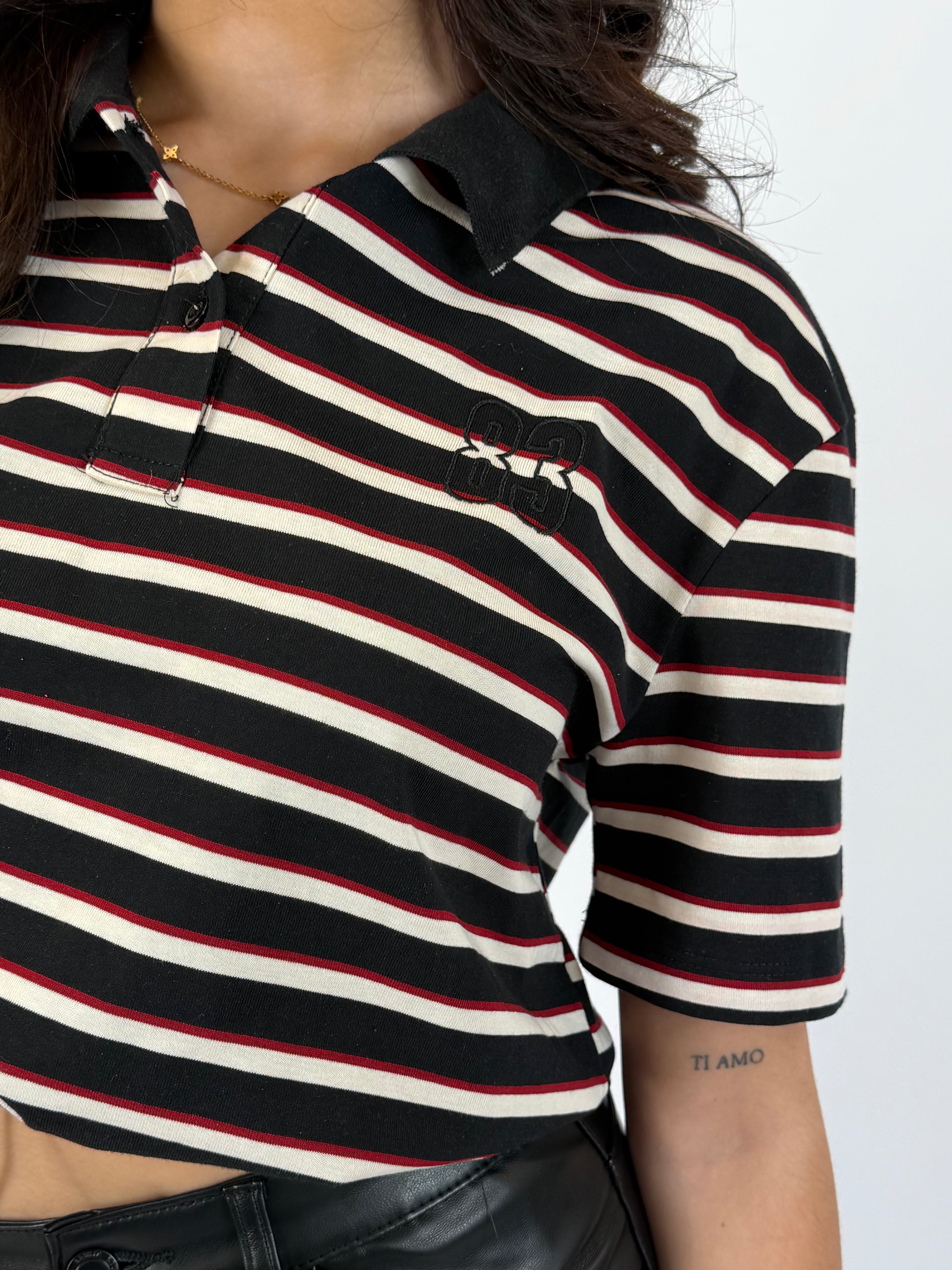 ADJUSTABLE POLO BLACK/RED