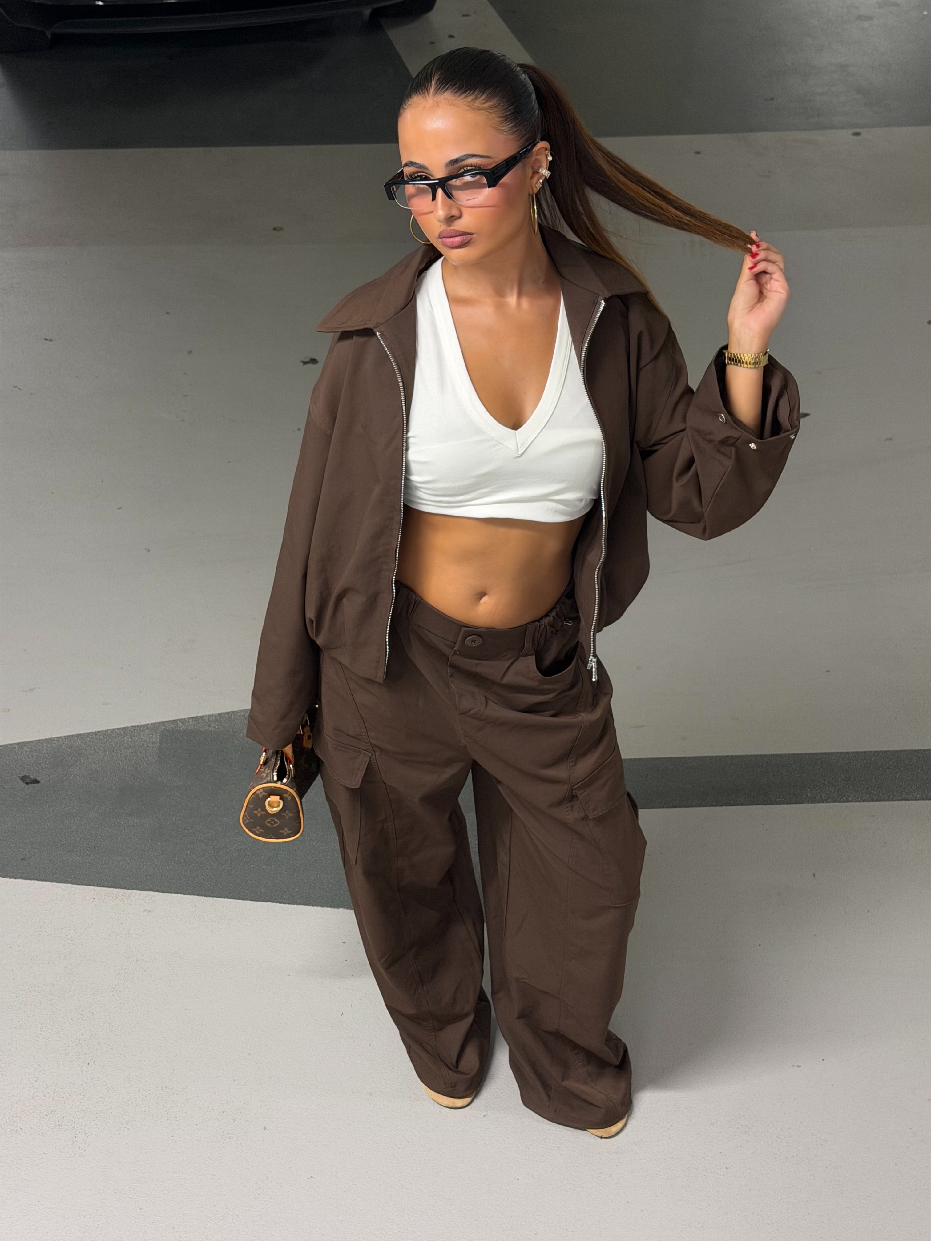 KYLIE CARGO PANTALON BROWN