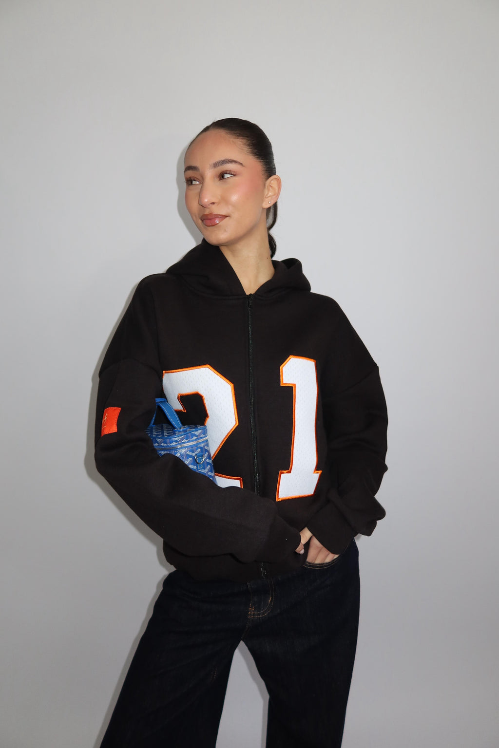 BASEBALL ZIP VEST BLACK/ORANGE