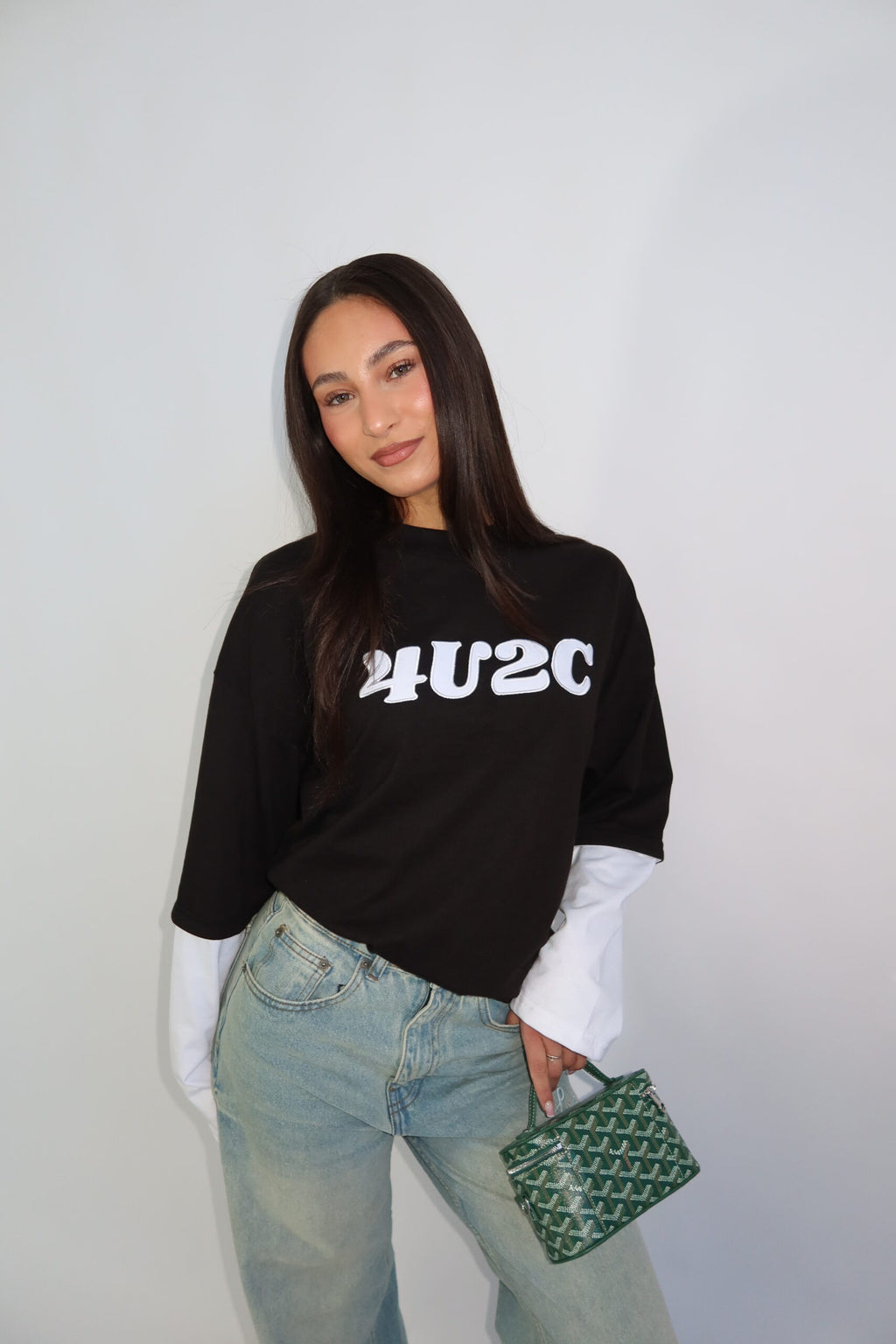 4U2C LONGSLEEVE BLACK/WHITE