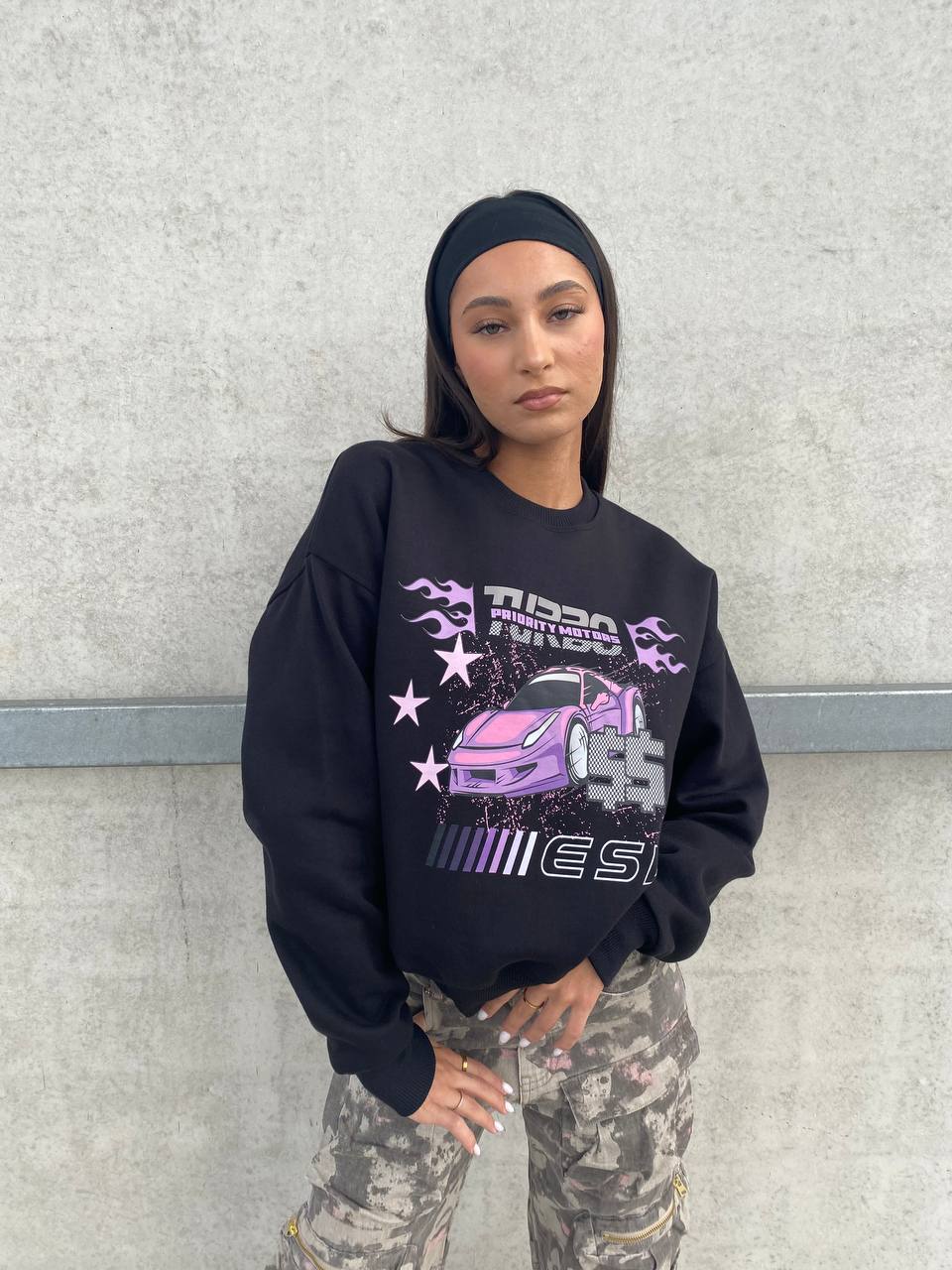 LIMITED EDITION MOTORSPORT SWEATER BLACK/PURPLE