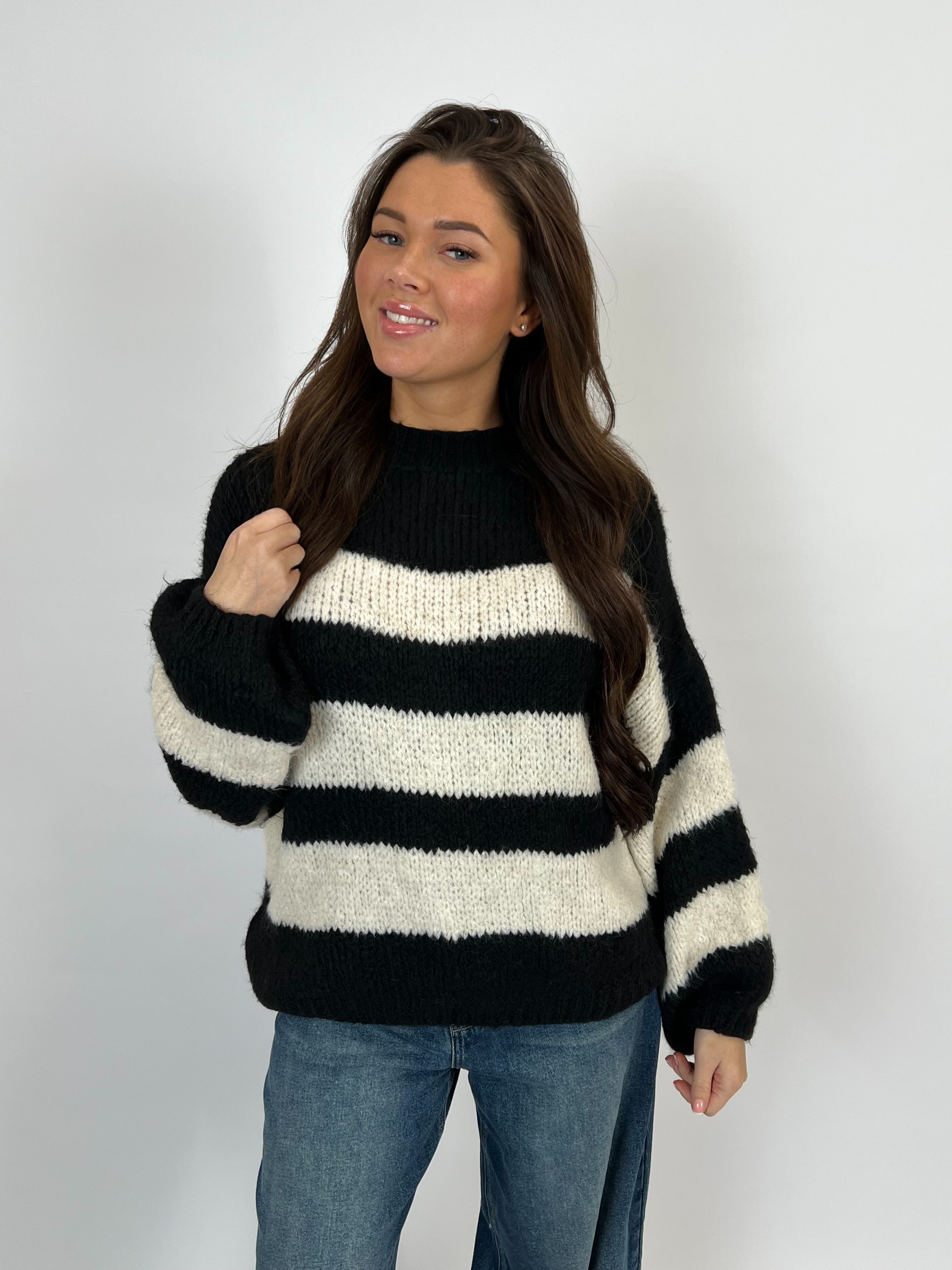 JANE KNIT BLACK/CREAM