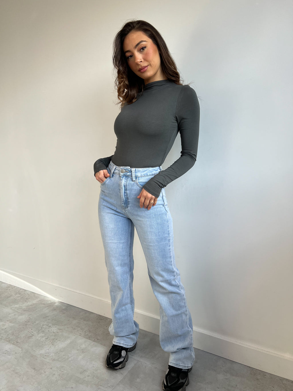 LIGHT BLUE TALL  BASIC WIDE LEG 2235