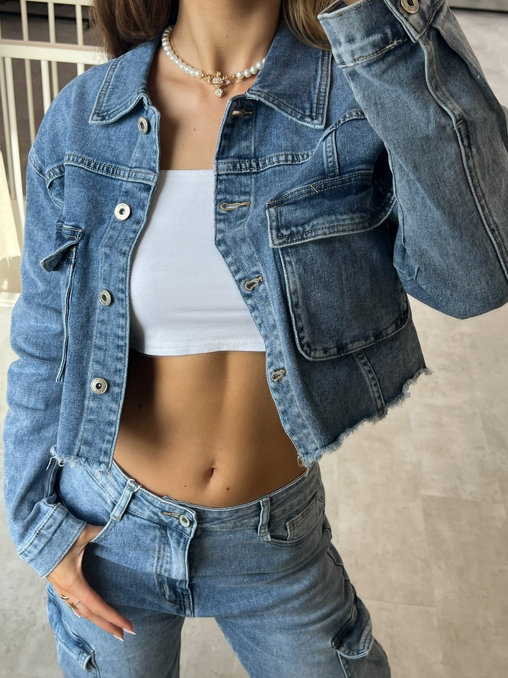 POCKET DENIM JACKET 6592