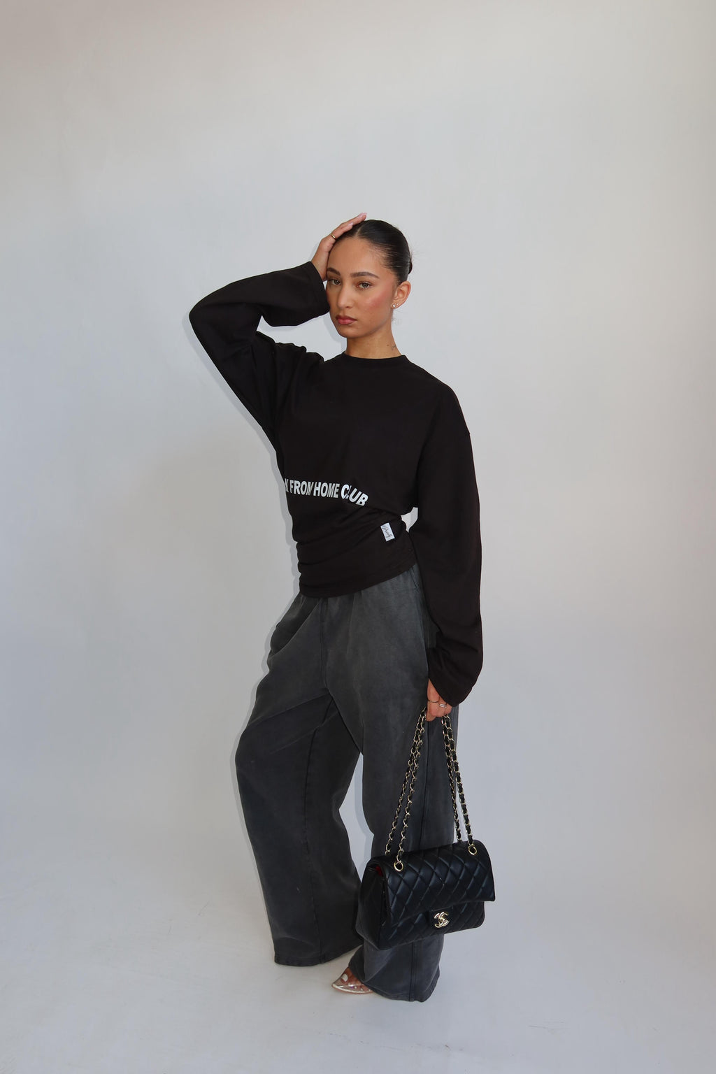 WORK FROM HOME SNATCHED LONGSLEEVE BLACK