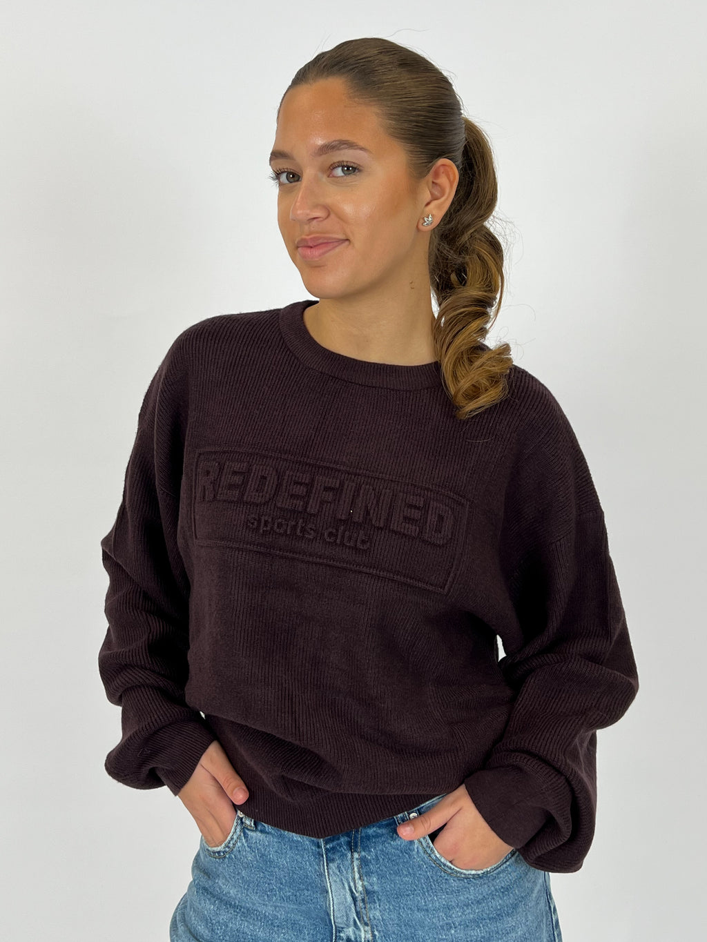 REDEFINED RIBBED KNIT DEEP BROWN