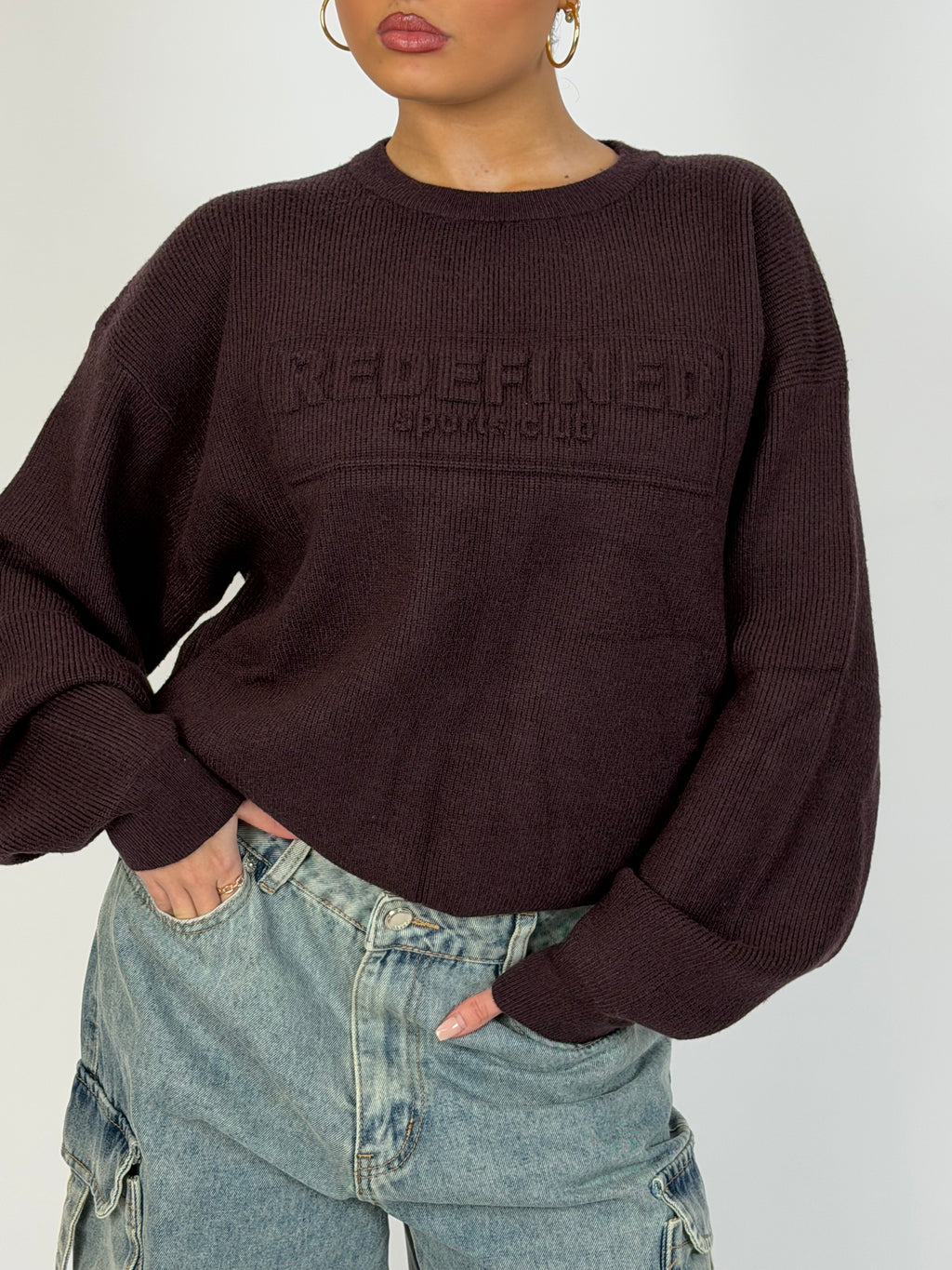 REDEFINED RIBBED KNIT DEEP BROWN