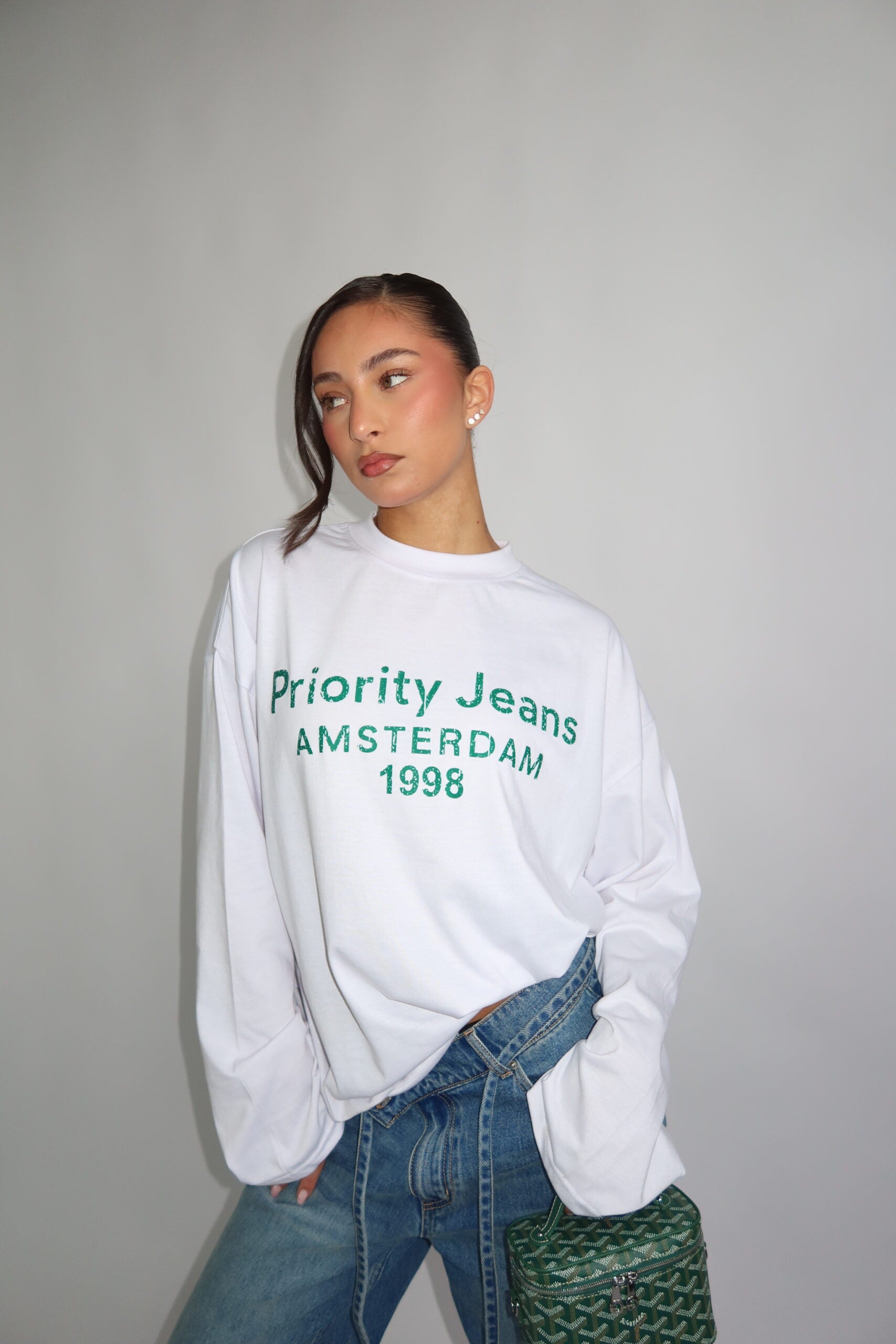 PRIORITY AMSTERDAM LONGSLEEVE WHITE/GREEN