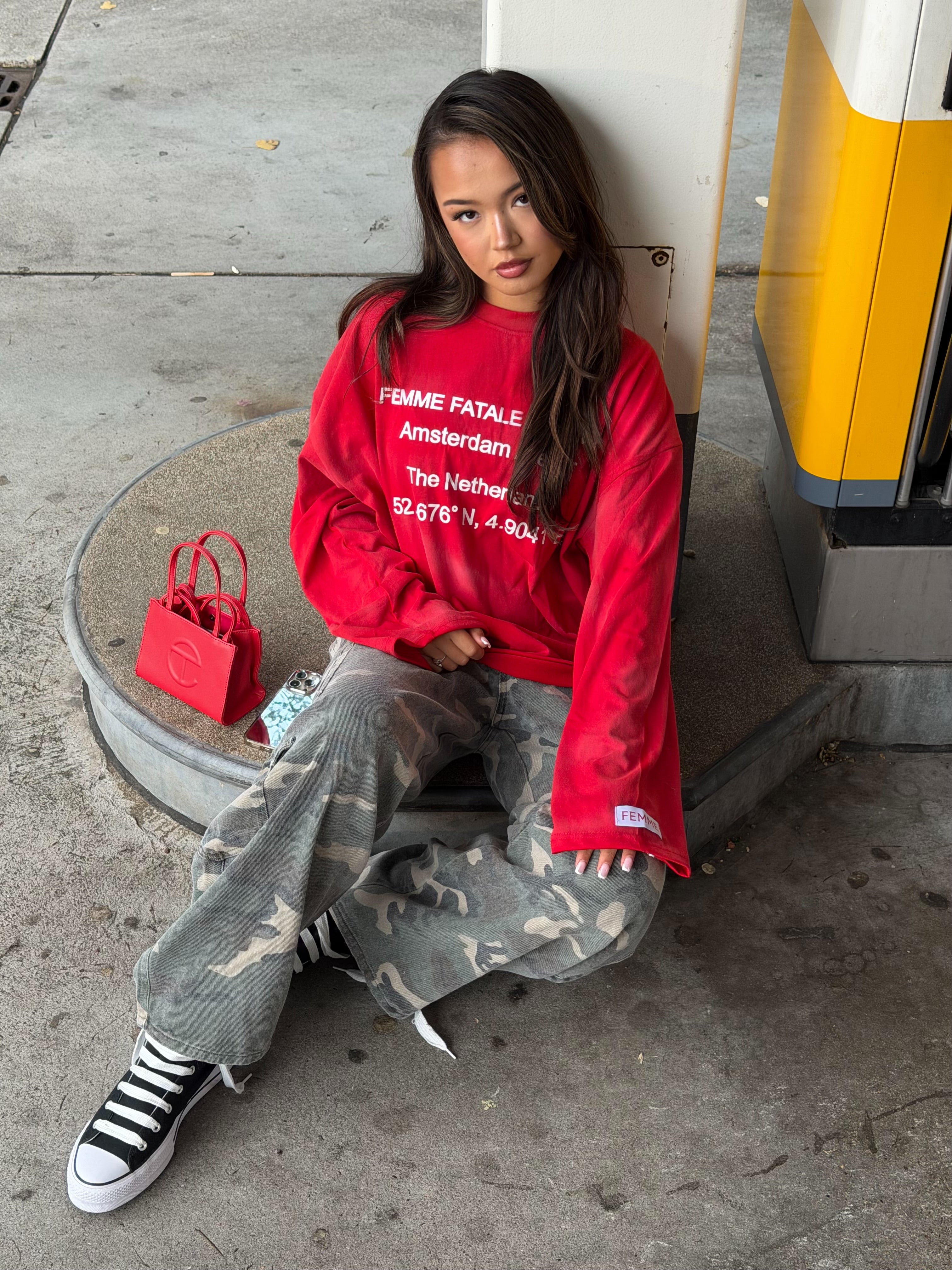 FEMME ATELIER LONGSLEEVE RED/WHITE