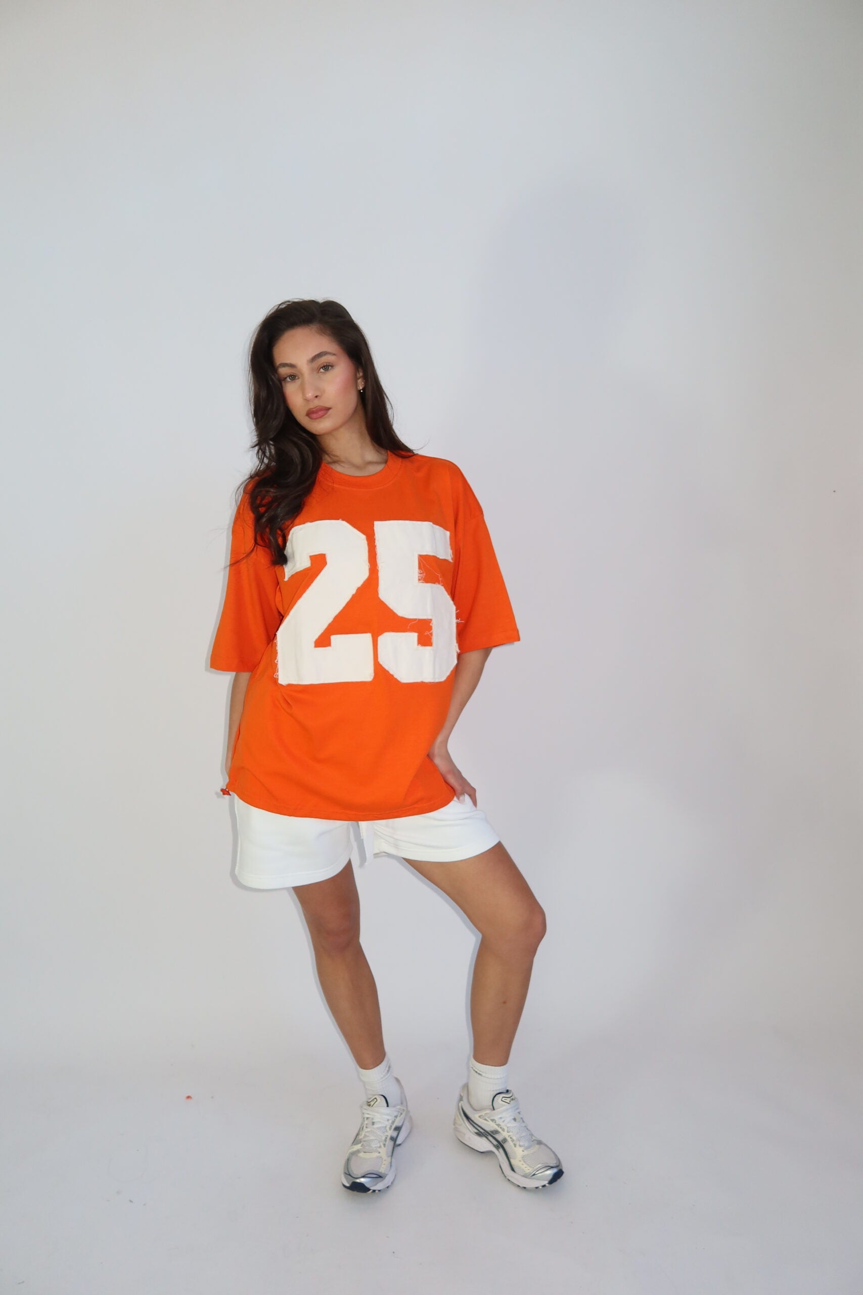 25 ICONIC DISTRESSED TEE ORANGE KINGSDAY