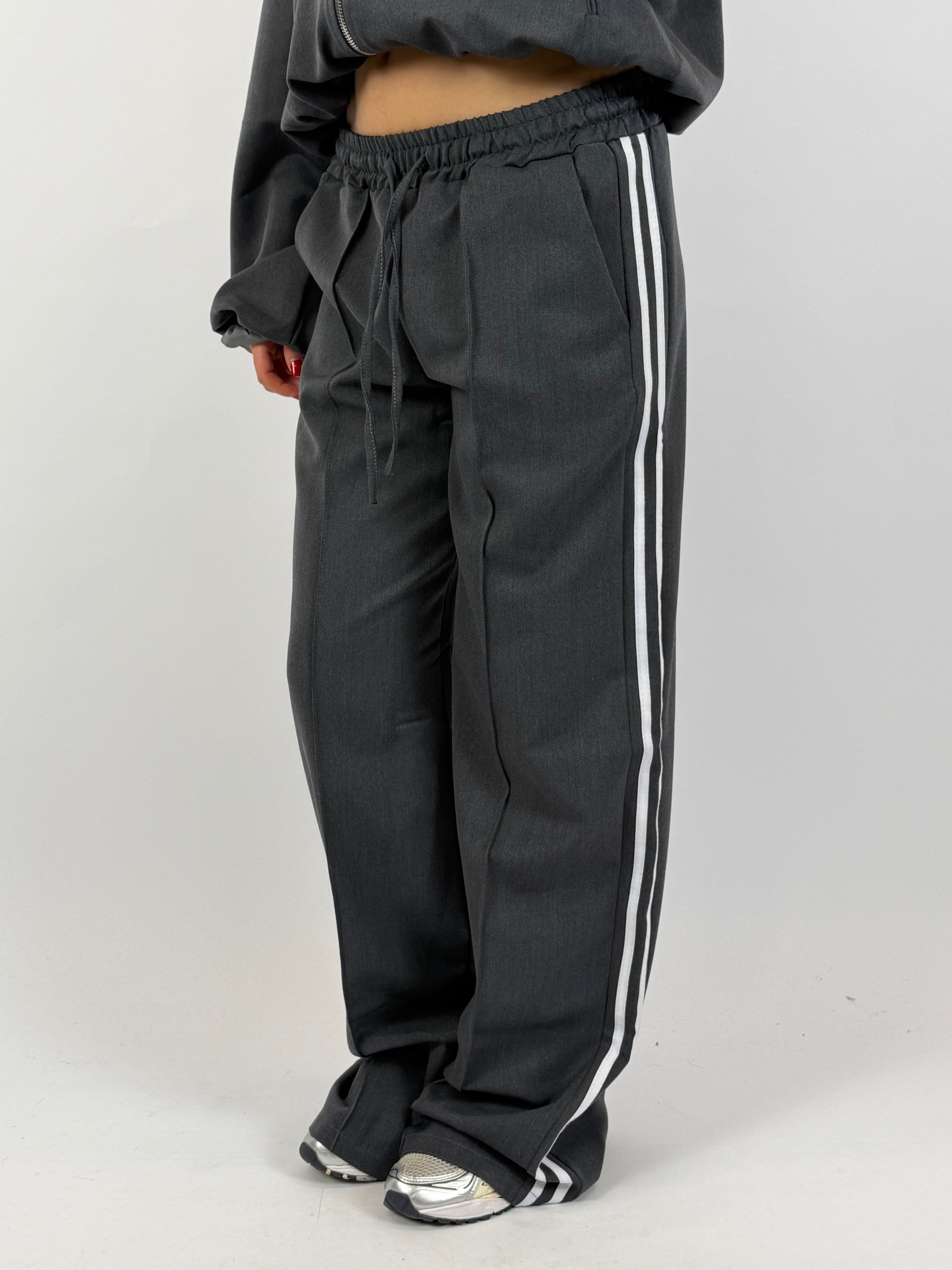 STRIPED PANTALON JOGGER GREY
