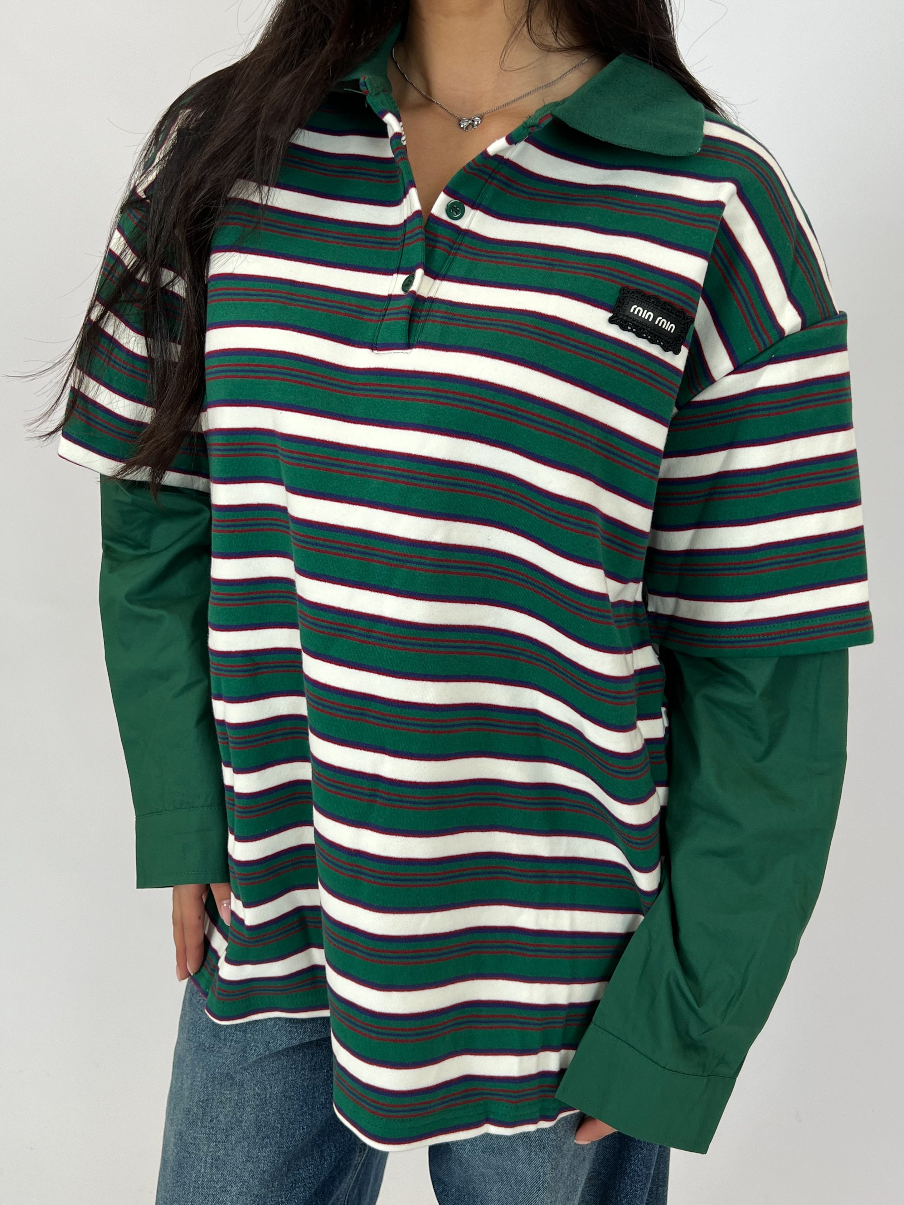 MIMI INSPIRED SHIRT LONGSLEEVE GREEN