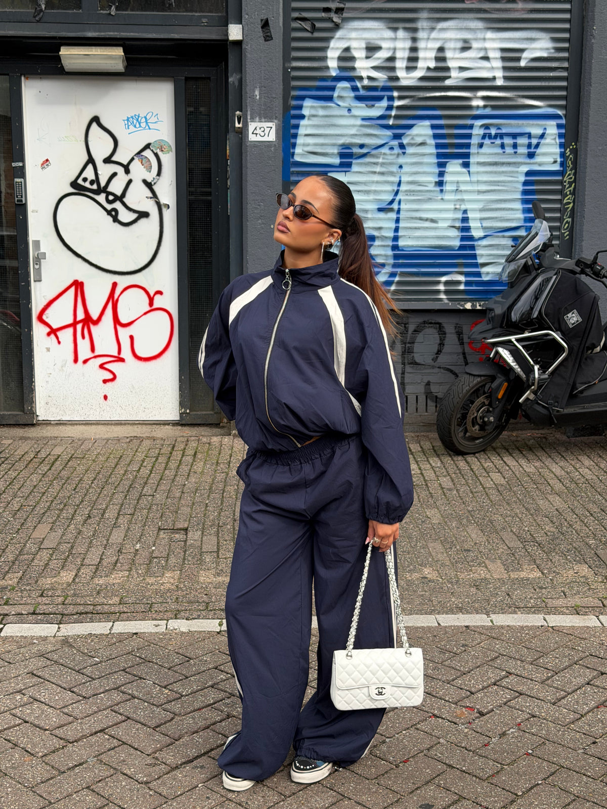 GINA WINDBREAKER TRACKSUIT NAVY