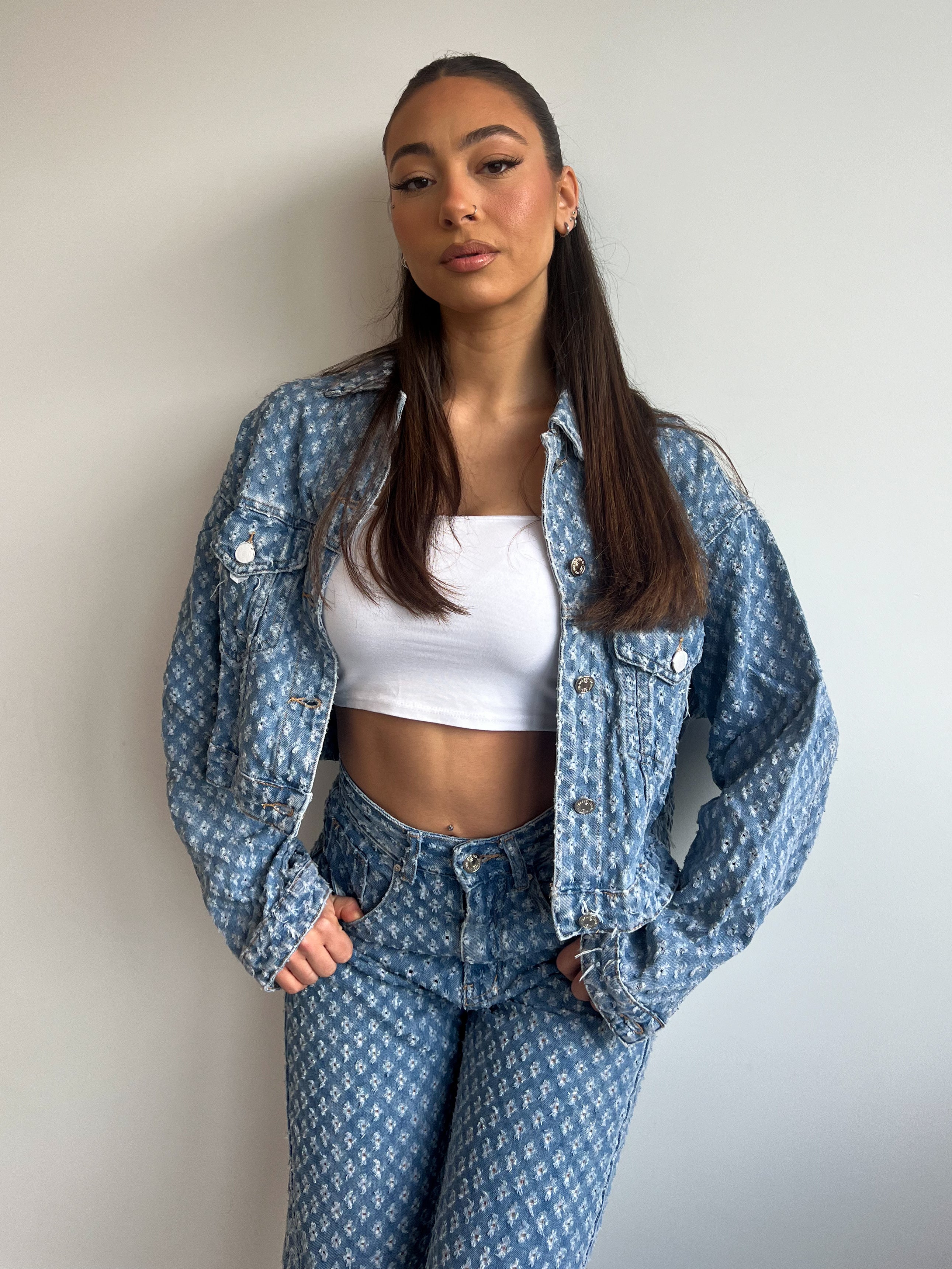 PATTERN DENIM JACKET