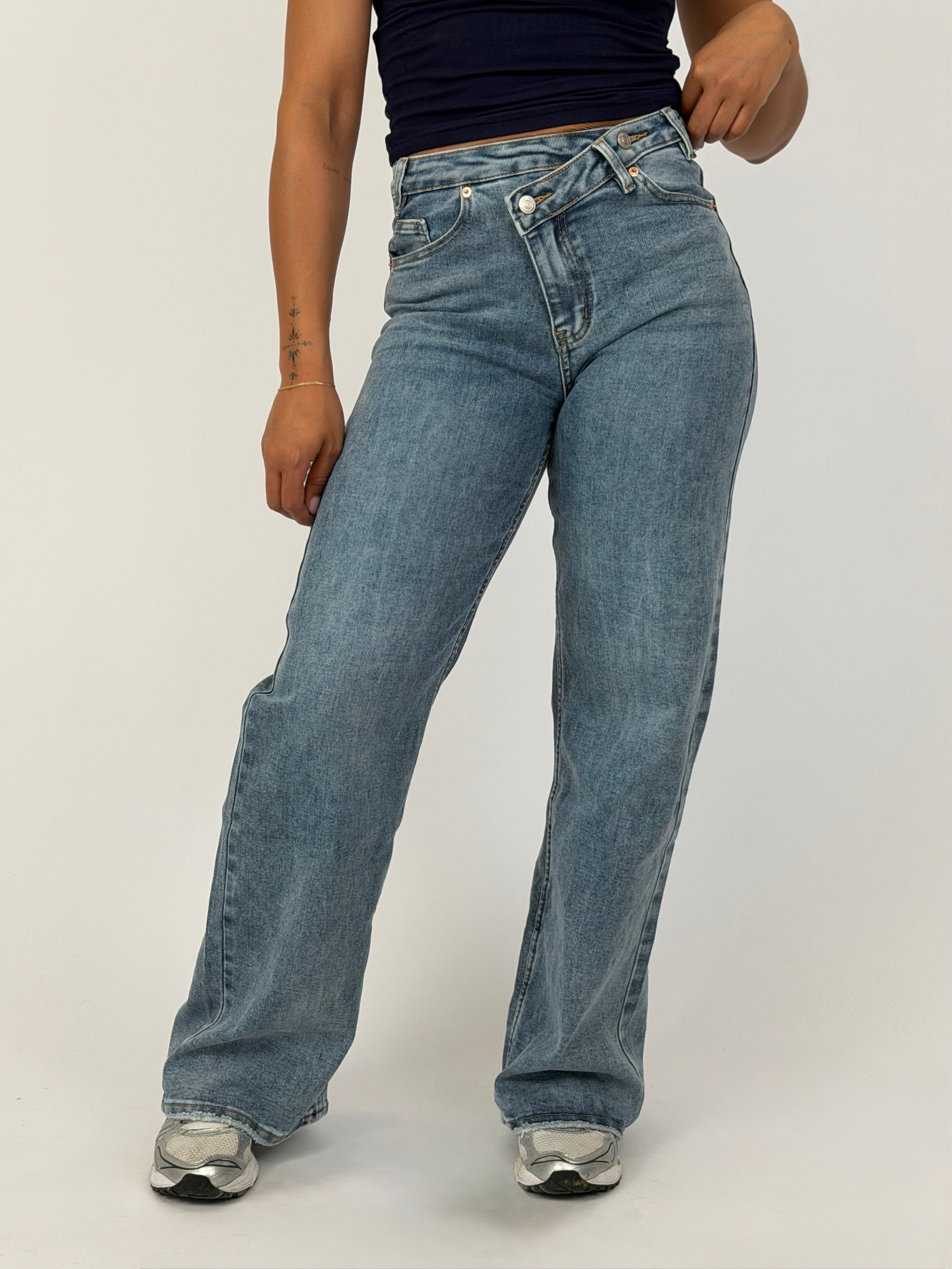 ASLI ASYMMETRIC WIDE LEG BLUE H850-1